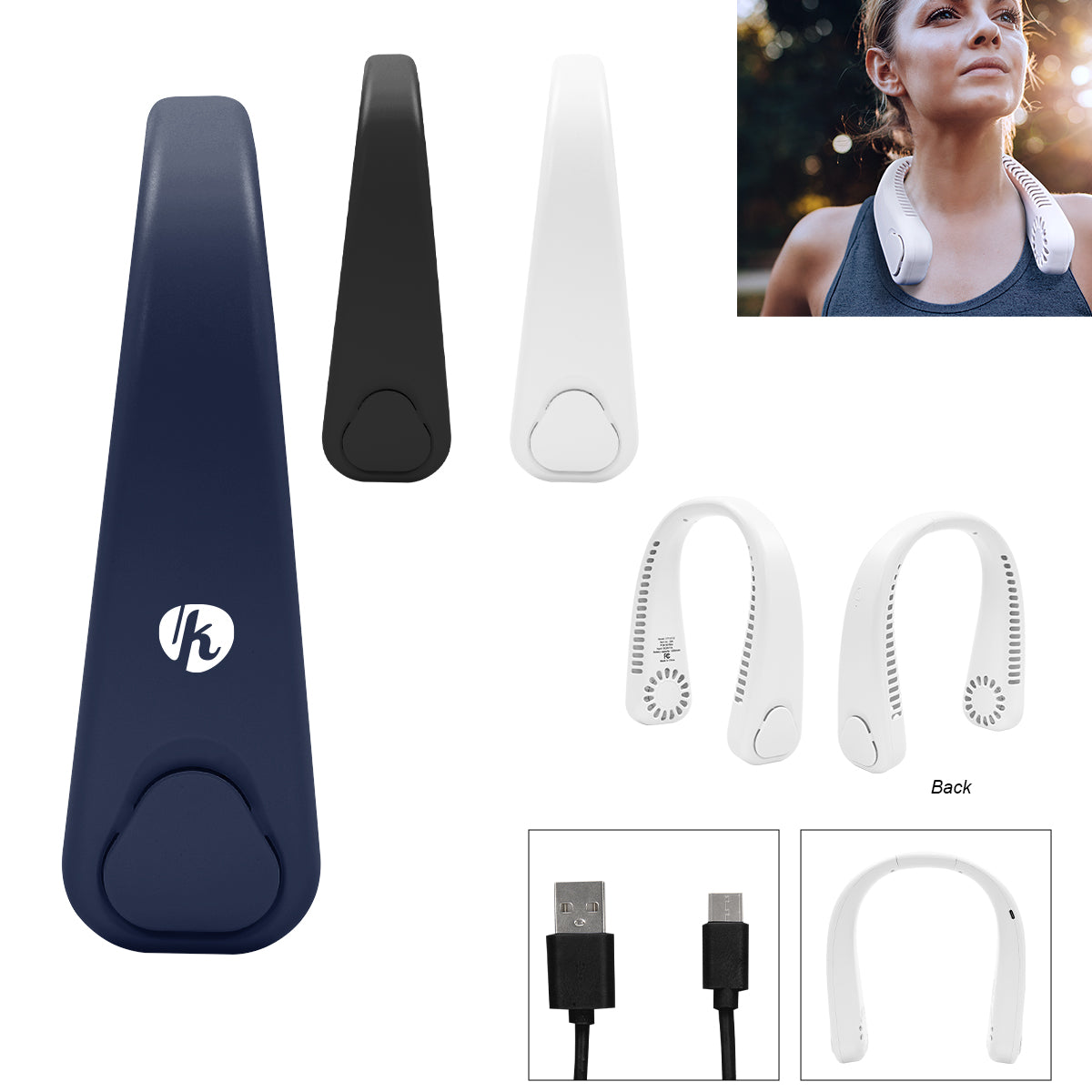 Hands-Free Rechargeable Neck Fan 2.0