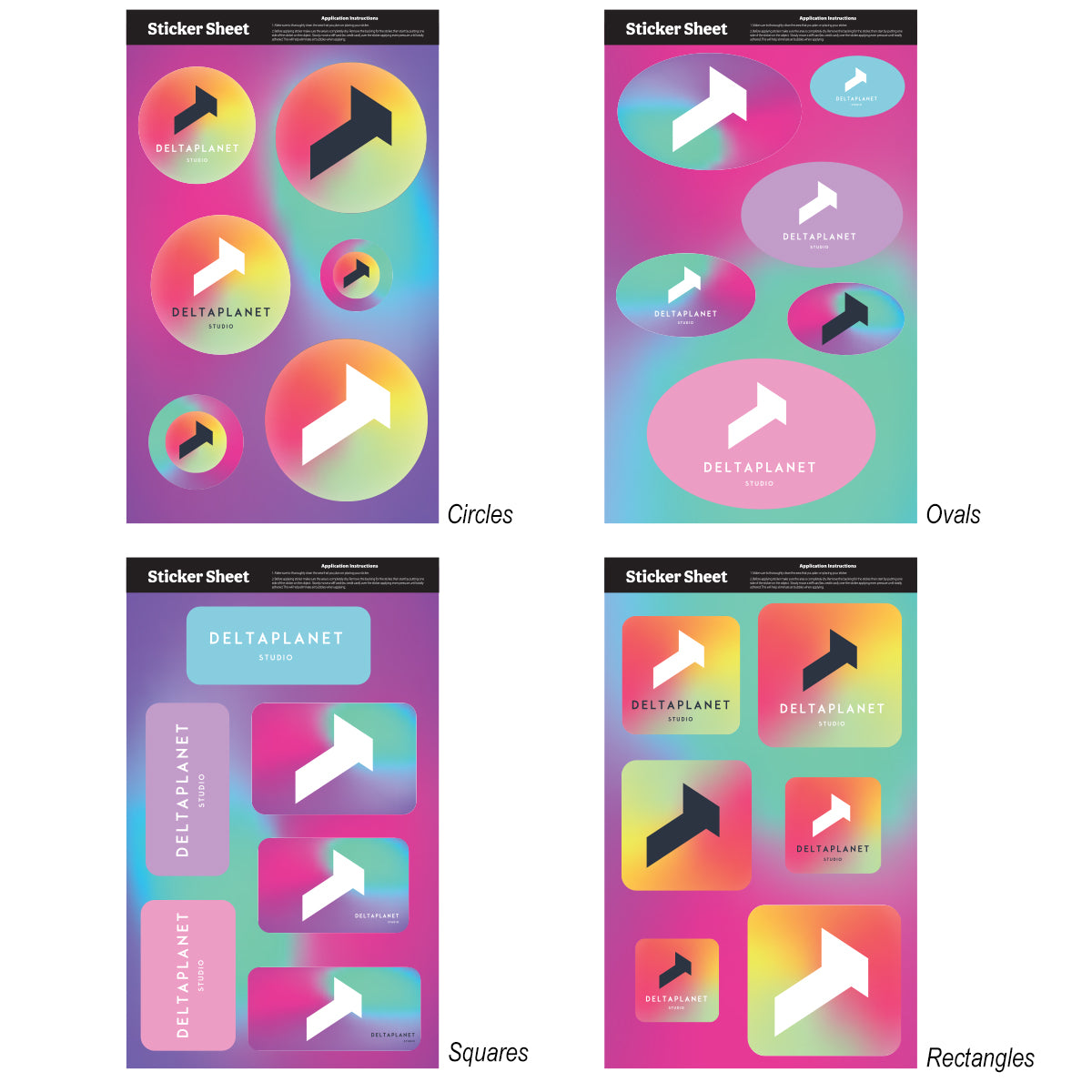 Sticker Sheet 11.5" x 7" Stock Shapes