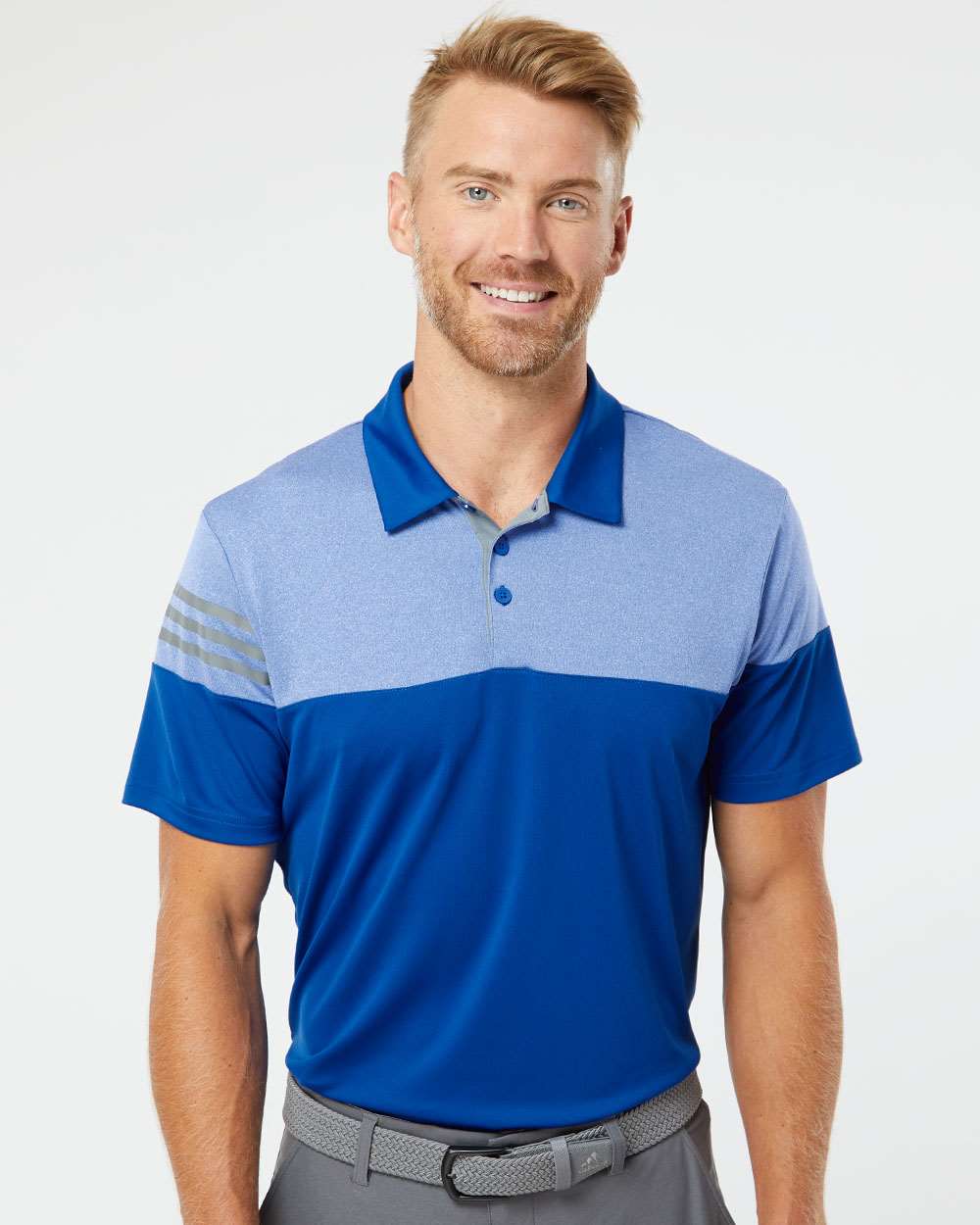 Adidas Heather 3Stripes Block Polo