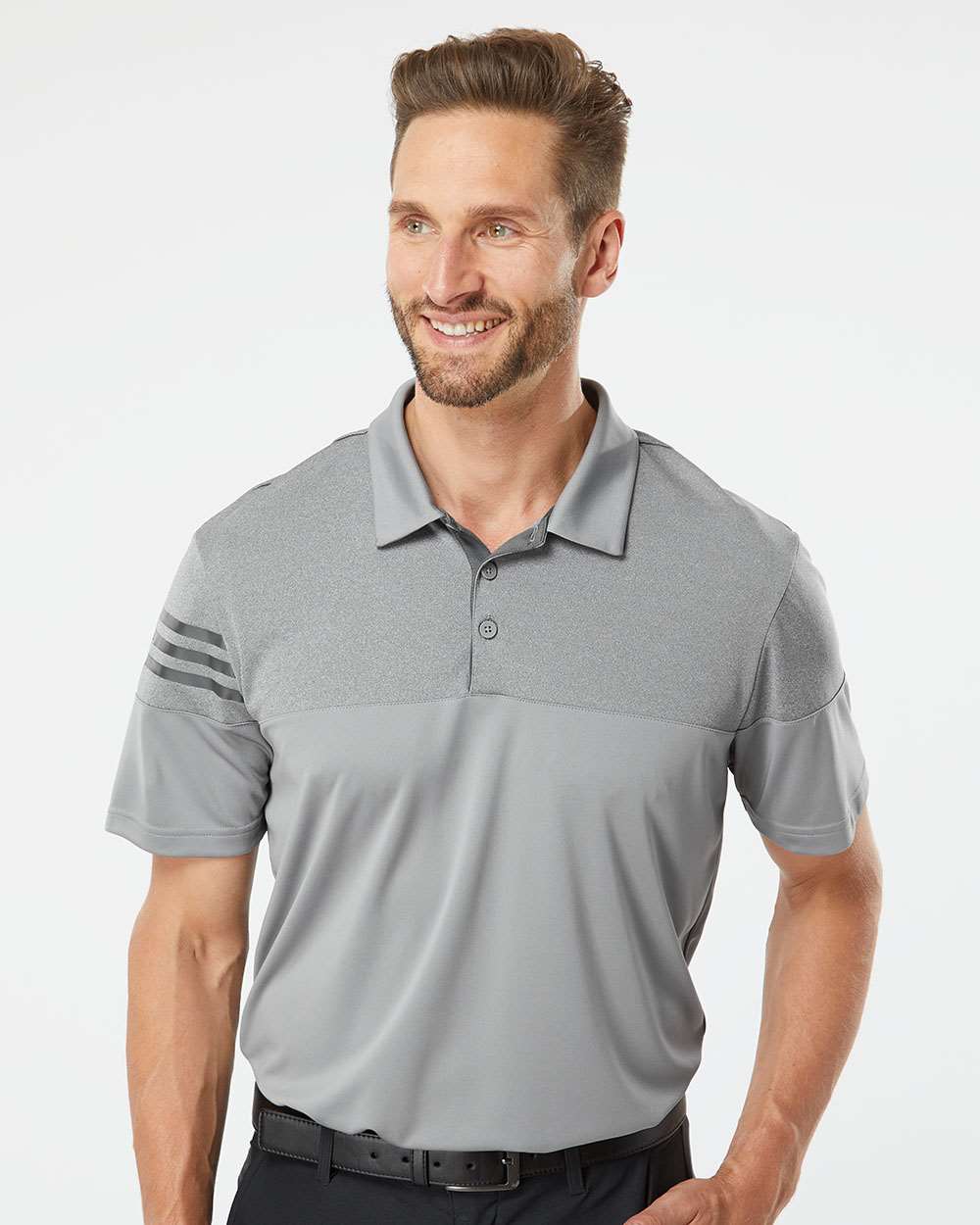 Adidas Heather 3Stripes Block Polo