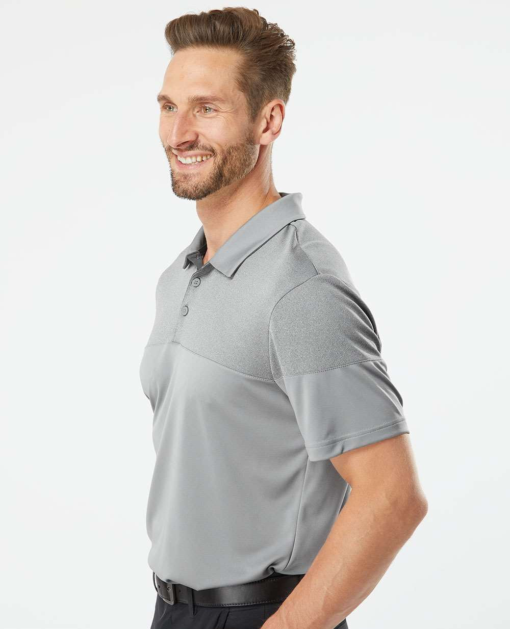 Adidas Heather 3Stripes Block Polo