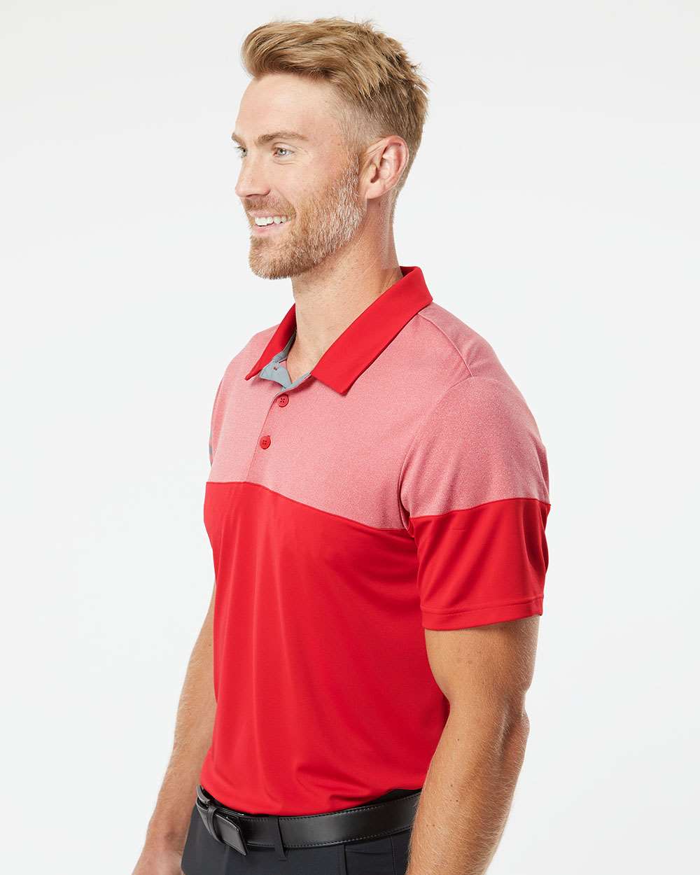 Adidas Heather 3Stripes Block Polo