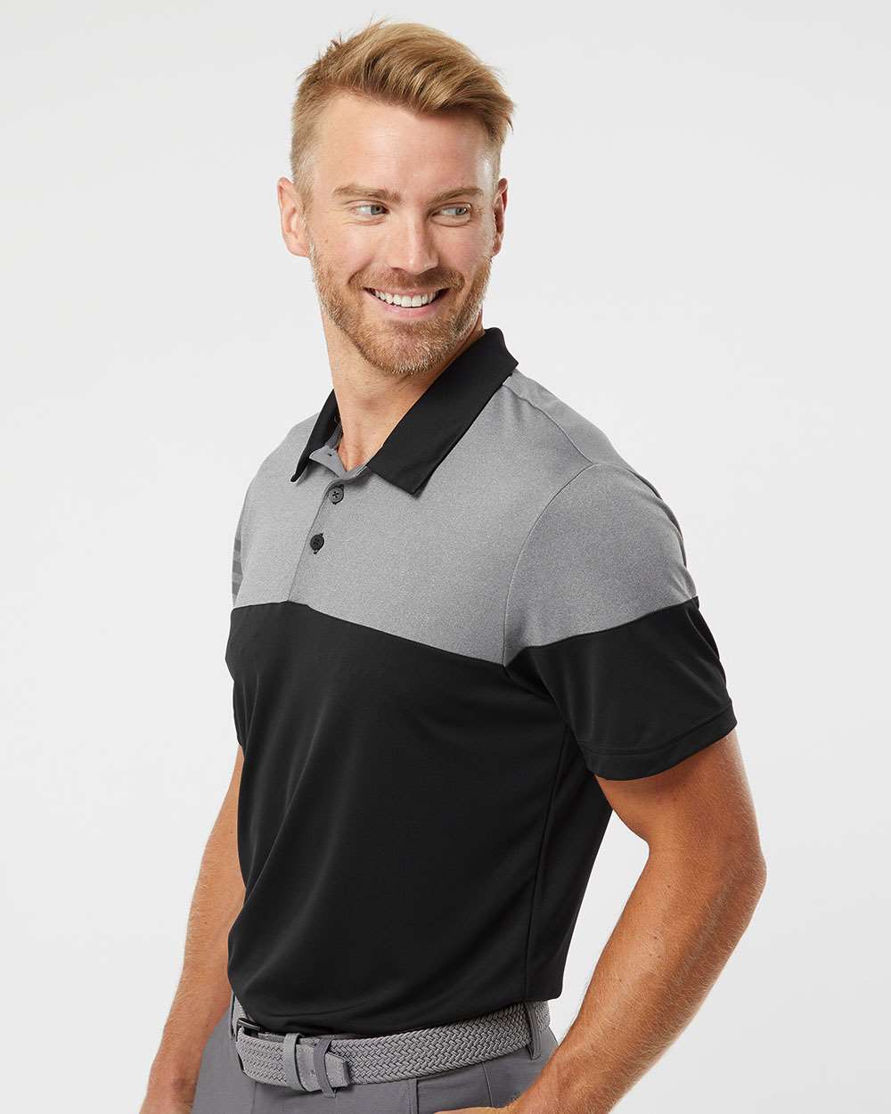 Adidas Heather 3Stripes Block Polo