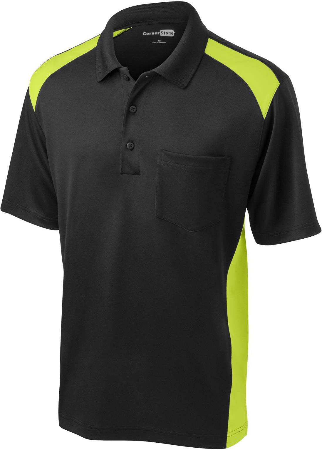 CornerStone Snag-Proof Colorblock Pocket Polo
