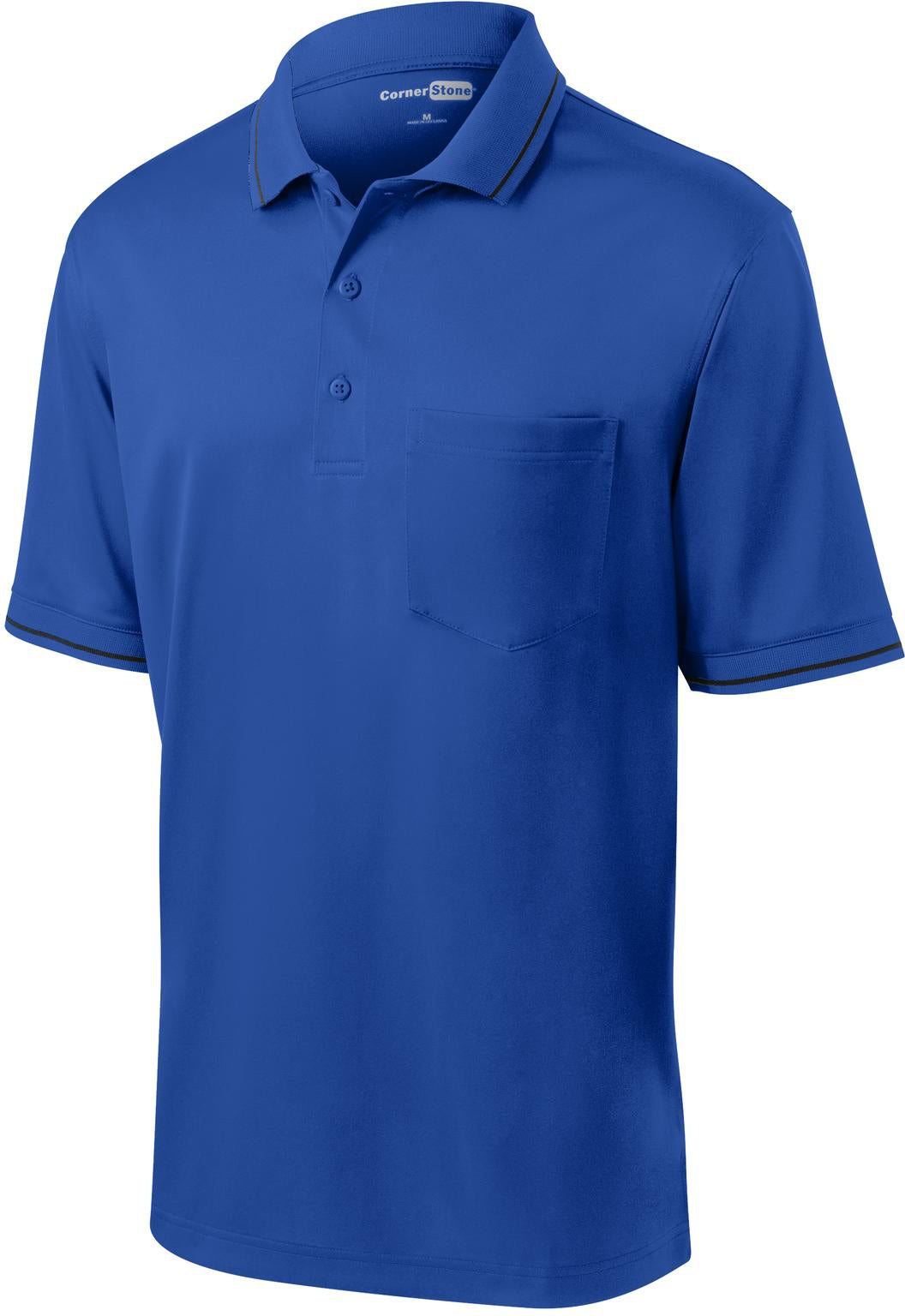 CornerStone Snag-Proof Tipped Pocket Polo