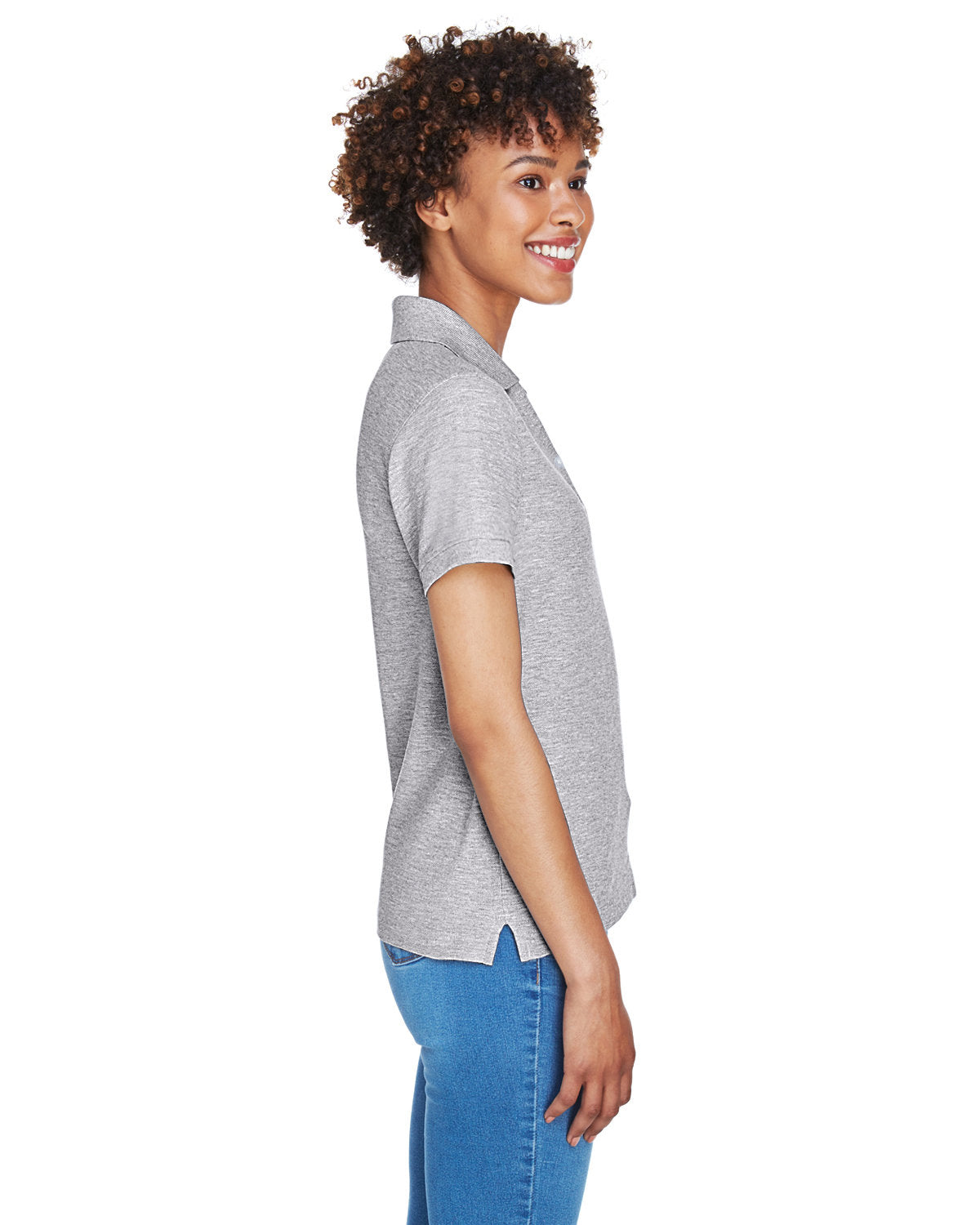 Devon & Jones Ladies Pima Pique Short-Sleeve Y-Collar Polo