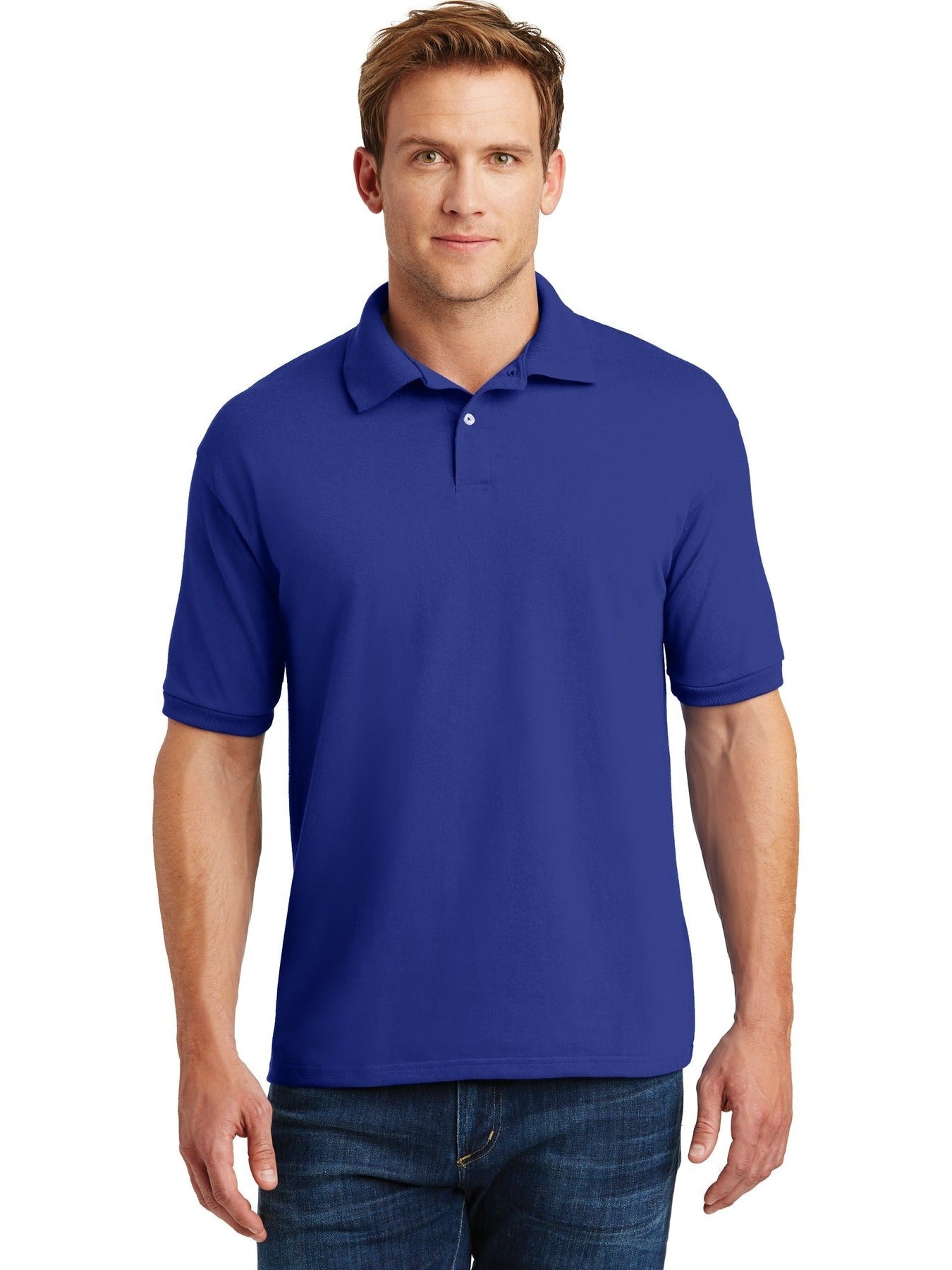 Hanes EcoSmart 5.2-Ounce Jersey Knit Sport Shirt