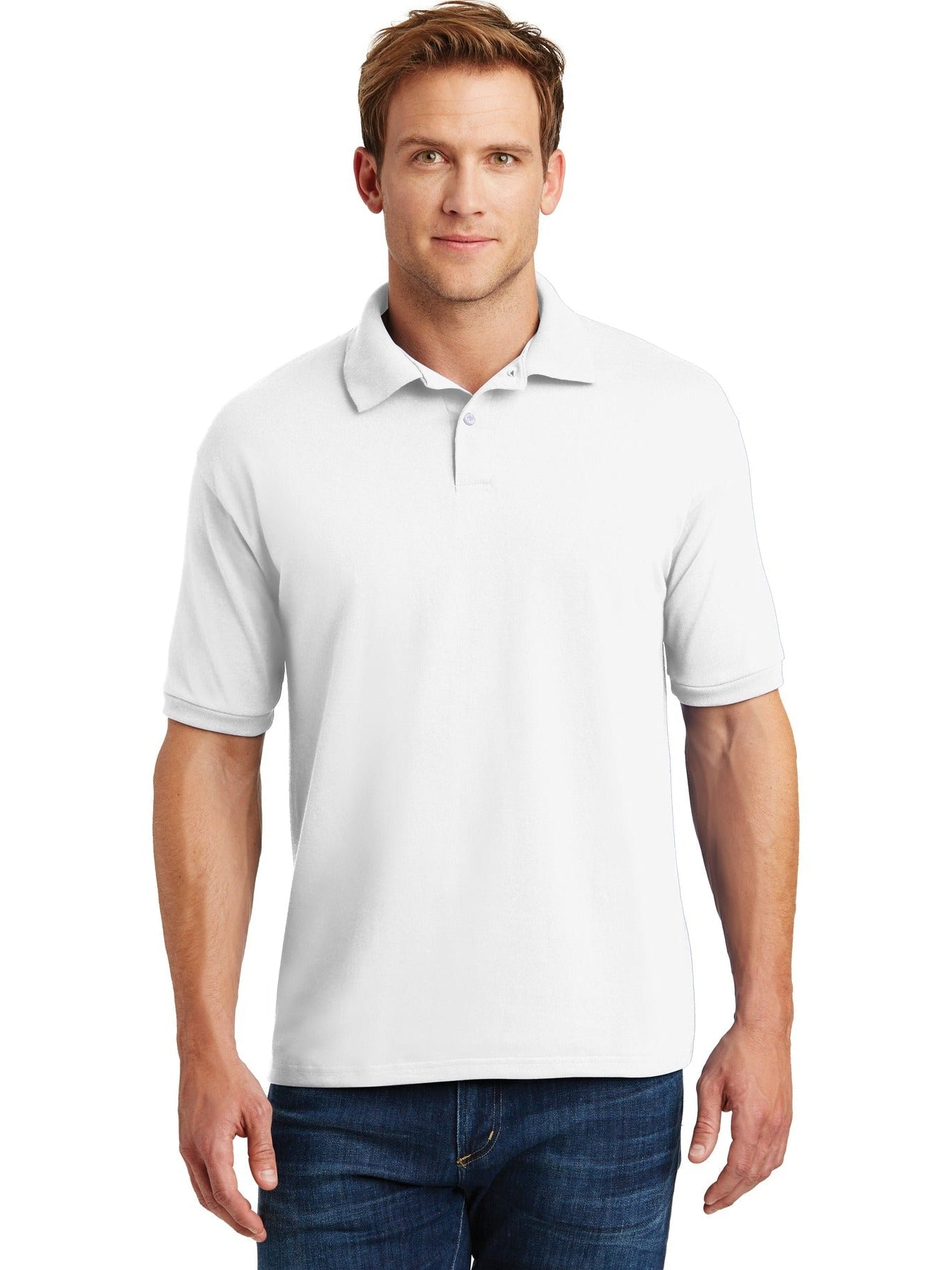Hanes EcoSmart 5.2-Ounce Jersey Knit Sport Shirt