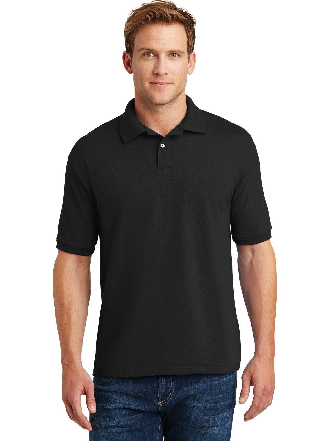 Hanes EcoSmart 5.2-Ounce Jersey Knit Sport Shirt