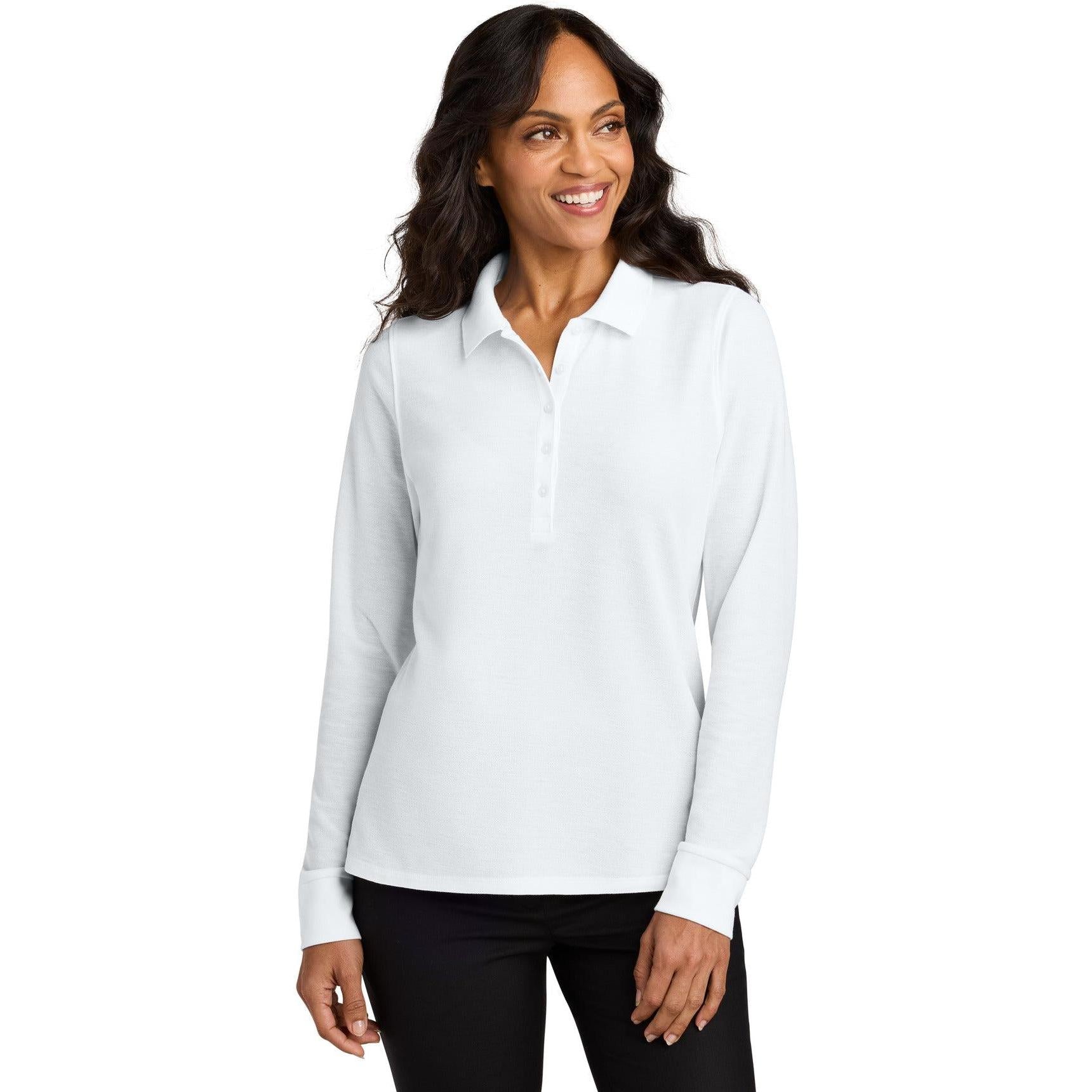 Port Authority Ladies Wearever Signature Pique Long Sleeve Polo