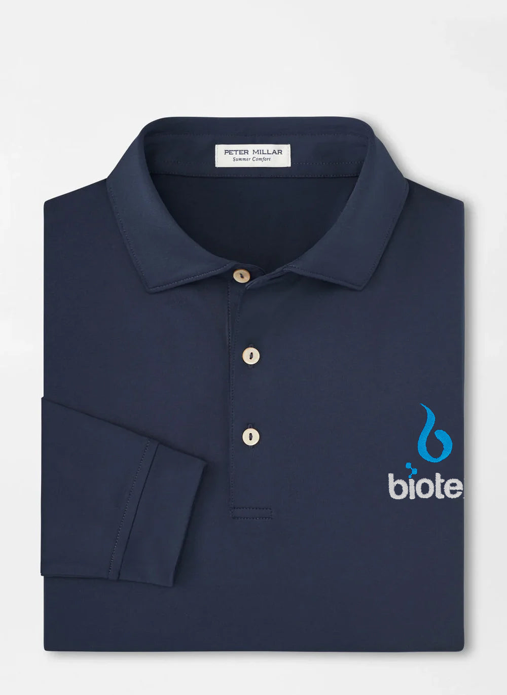 Peter Millar Solid Long Sleeve Performance Jersey Polo