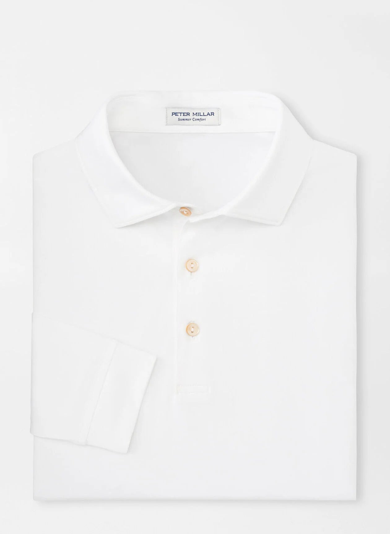 Peter Millar Solid Long Sleeve Performance Jersey Polo