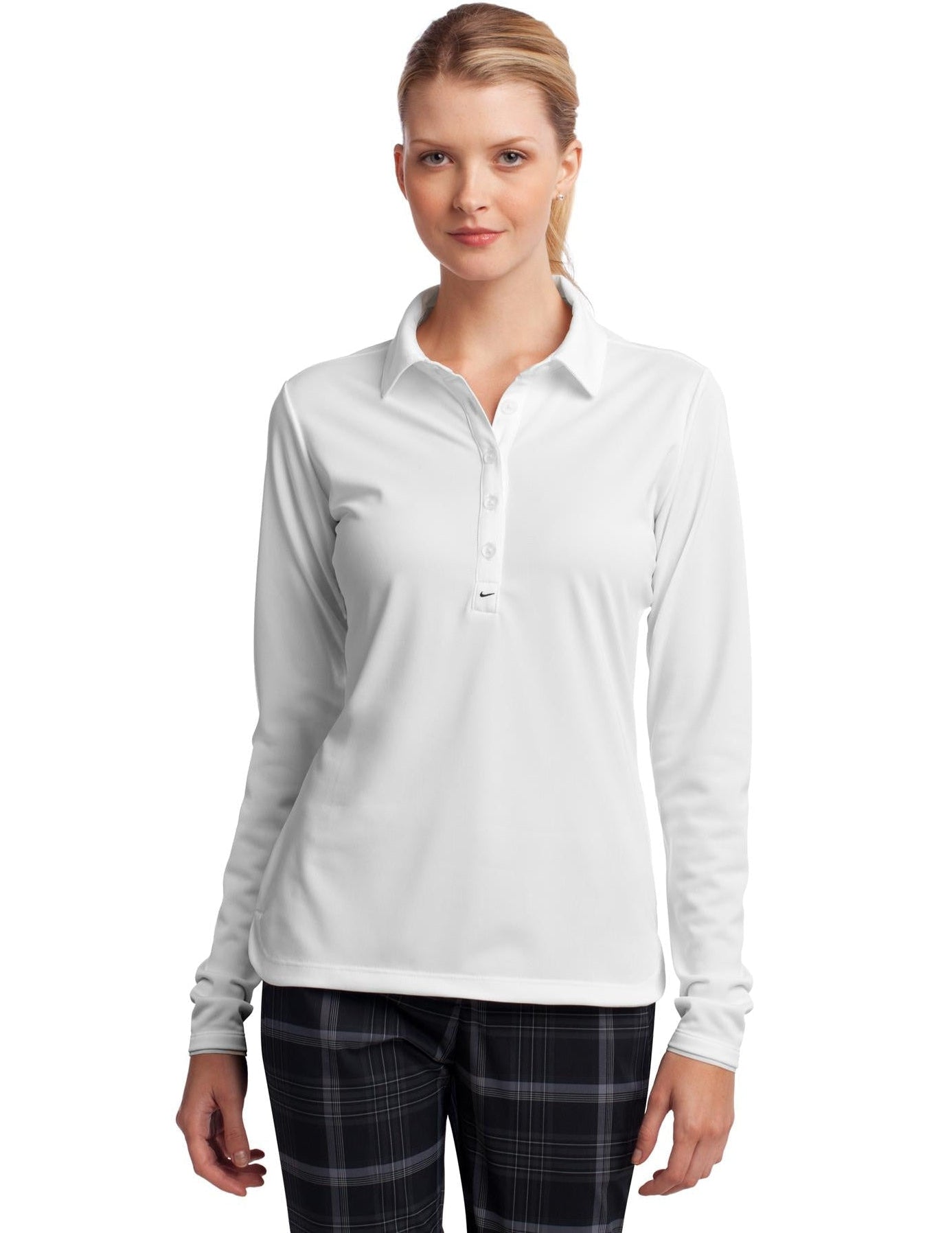 NIKE Ladies Long Sleeve Dri-FIT Stretch Tech Polo