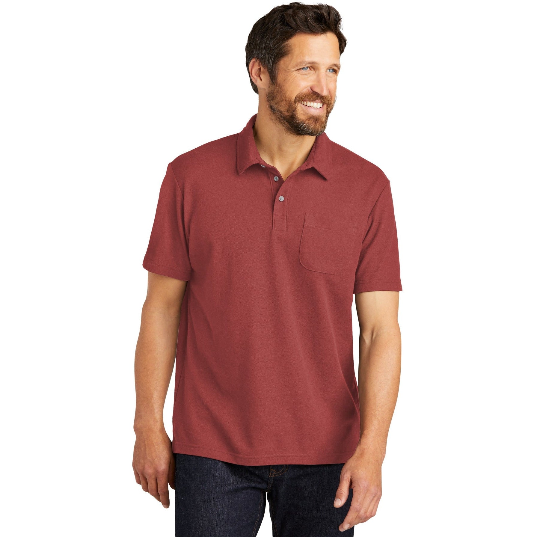 Port Authority C-Free Cotton Blend Pique Pocket Polo