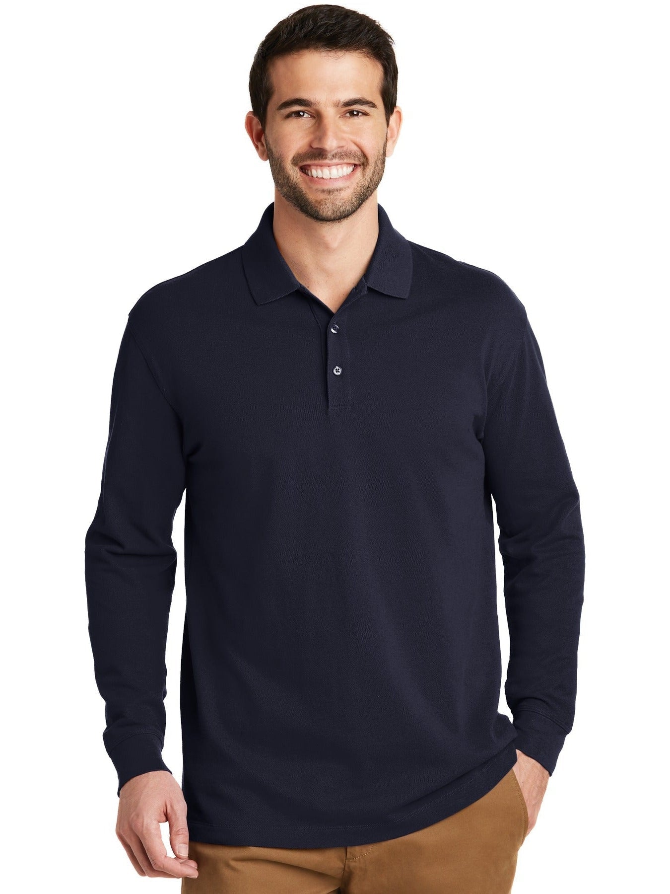 Port Authority EZCotton Long Sleeve Polo