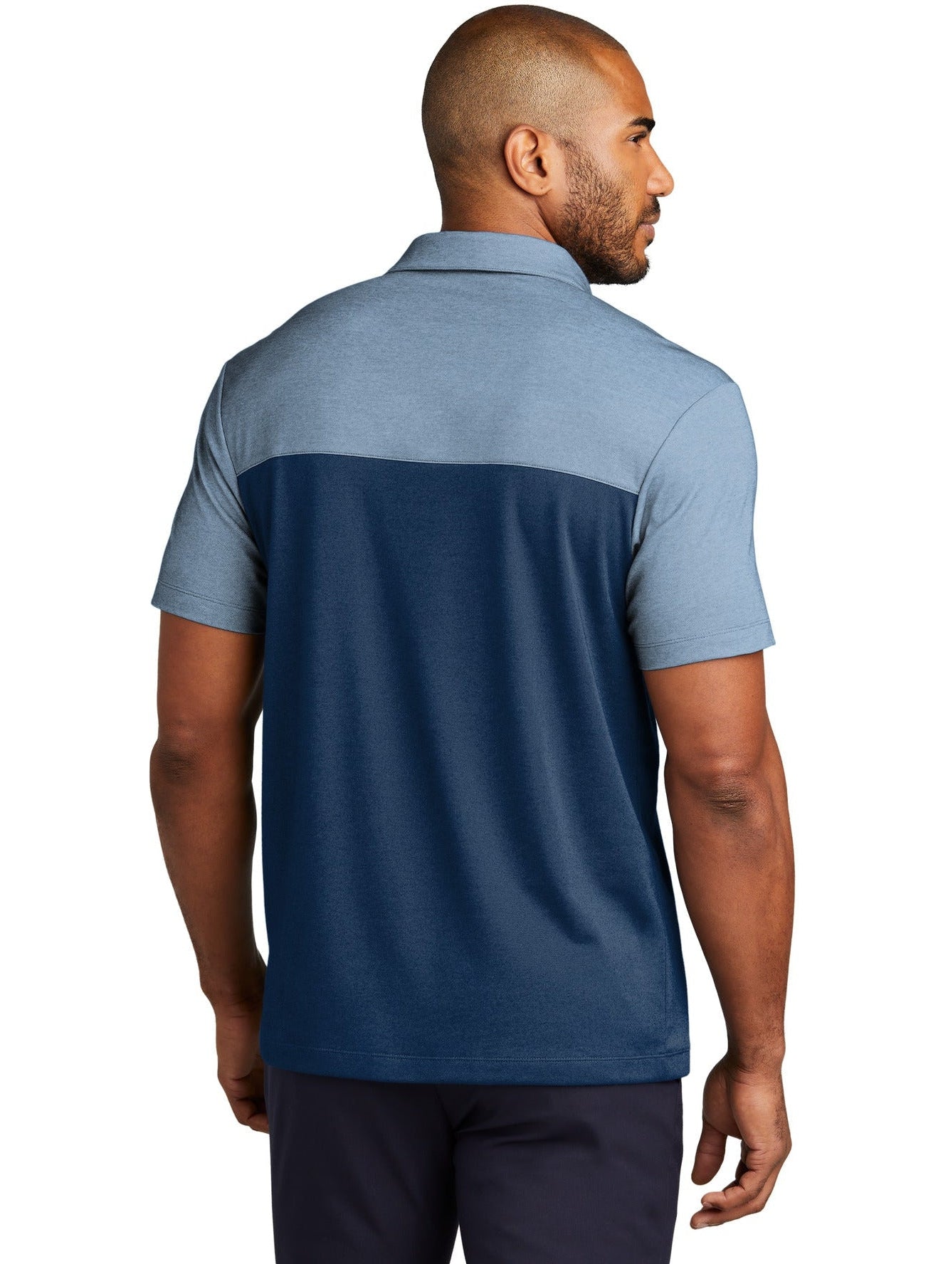 Port Authority Fine Pique Blend Blocked Polo