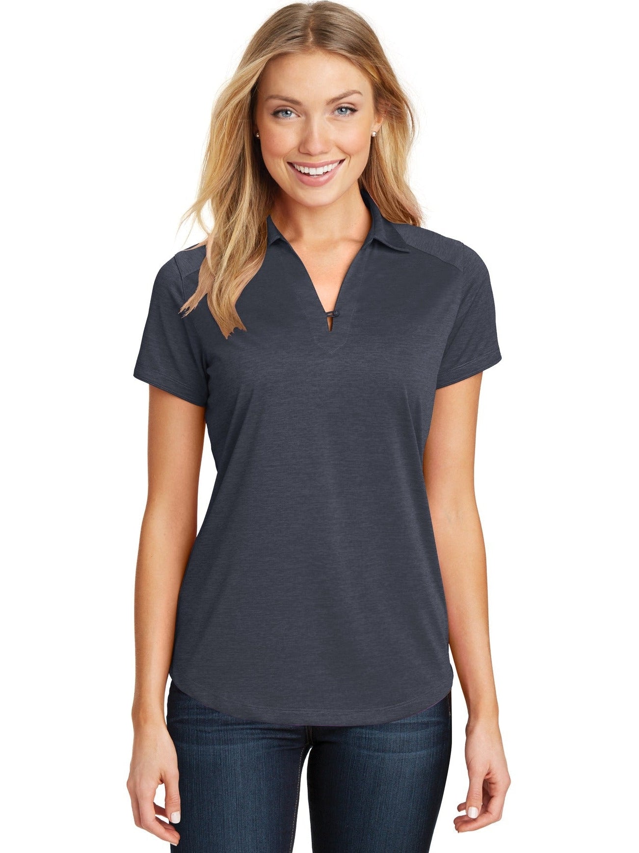 Port Authority Ladies Digi Heather Performance Polo