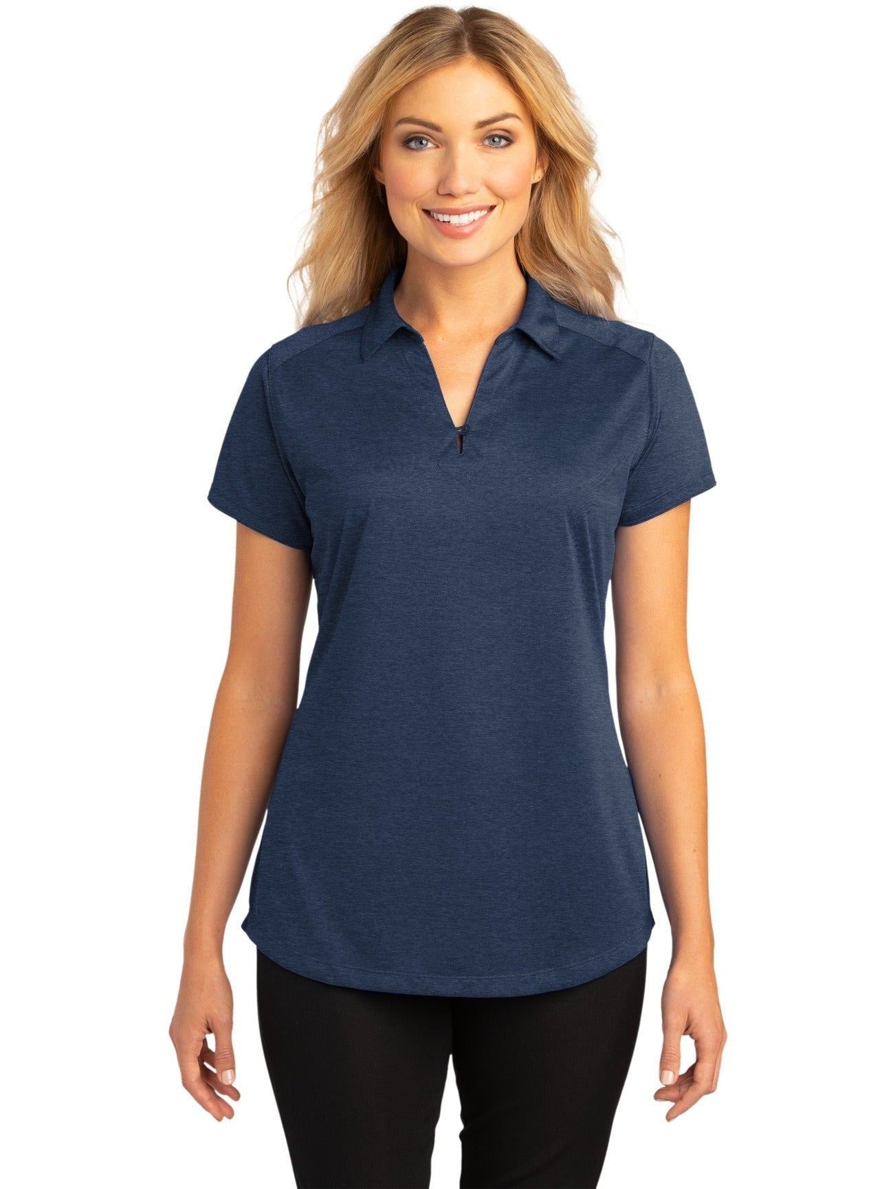 Port Authority Ladies Digi Heather Performance Polo