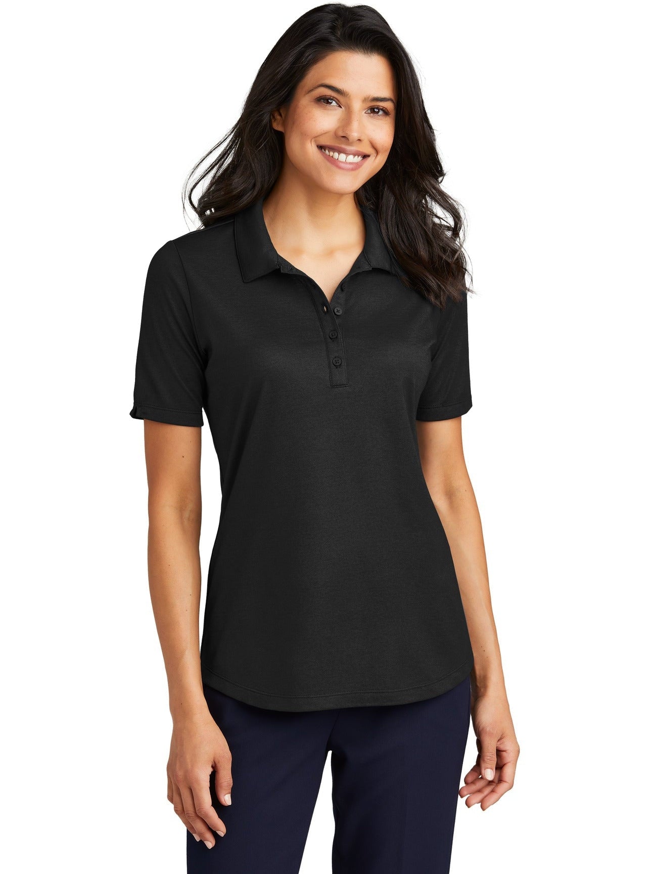 Port Authority Ladies Fine Pique Blend Polo