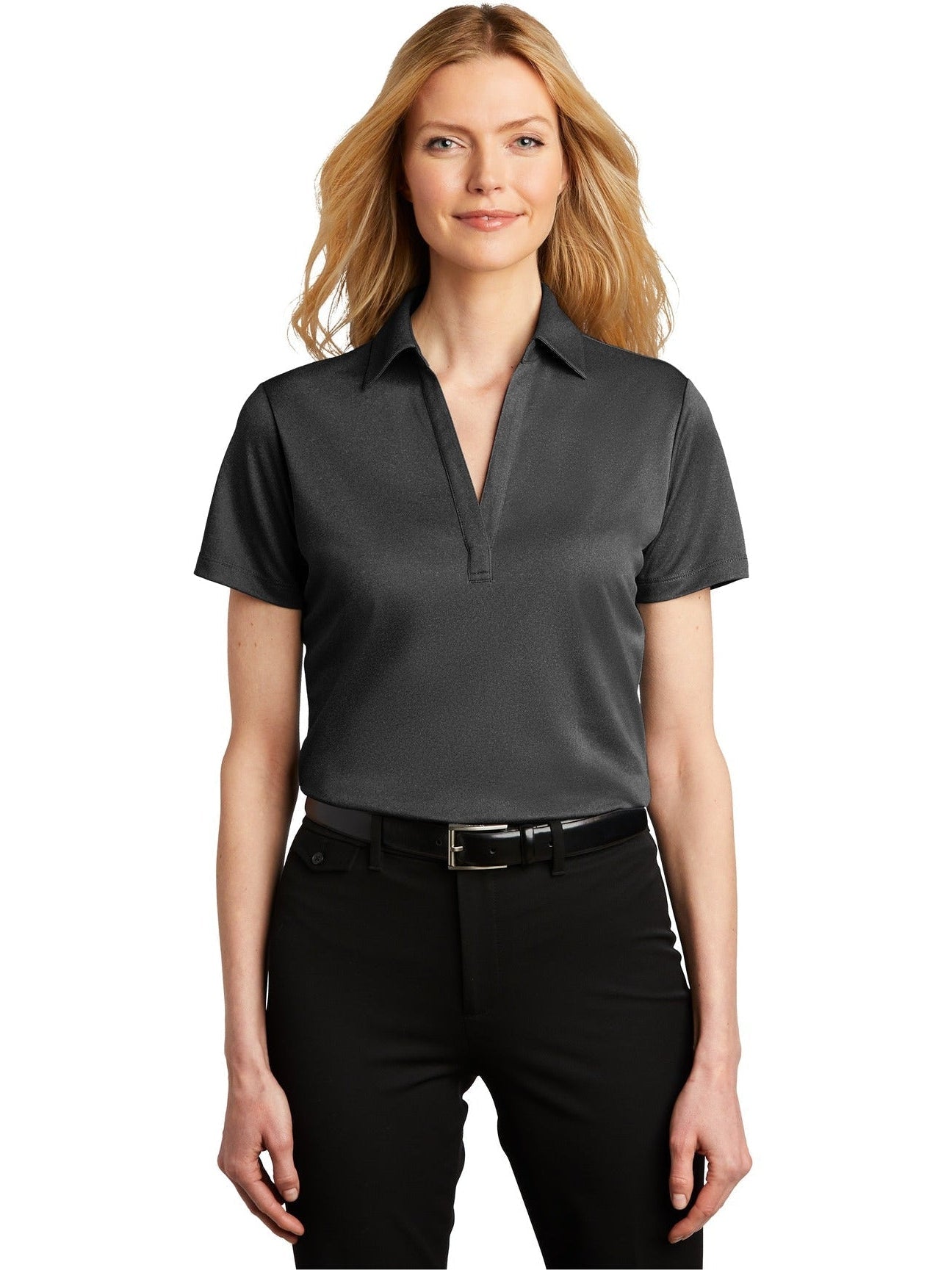 Port Authority Ladies Heathered Silk Touch Performance Polo