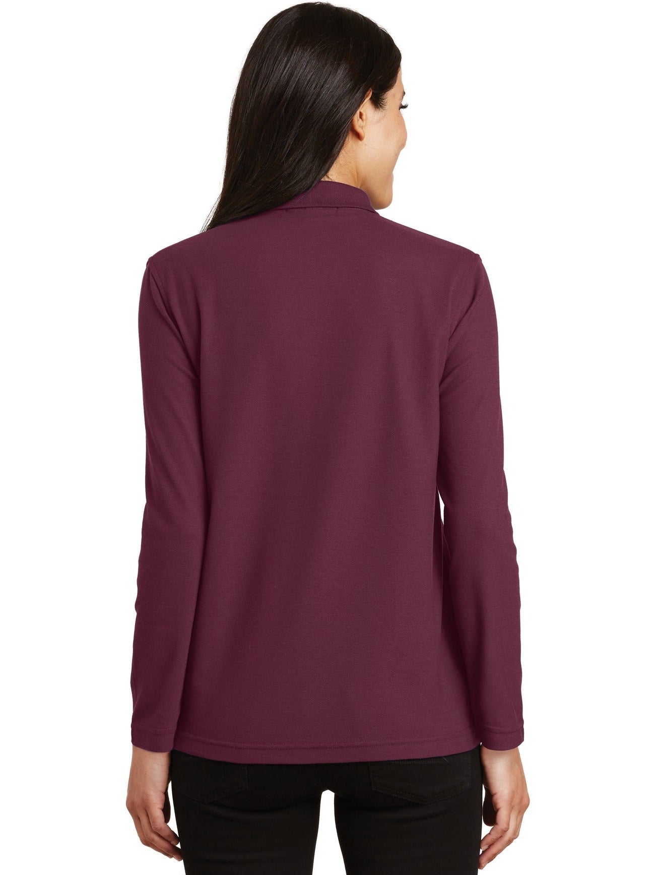 Port Authority Ladies Long Sleeve Silk Touch Polo Shirt