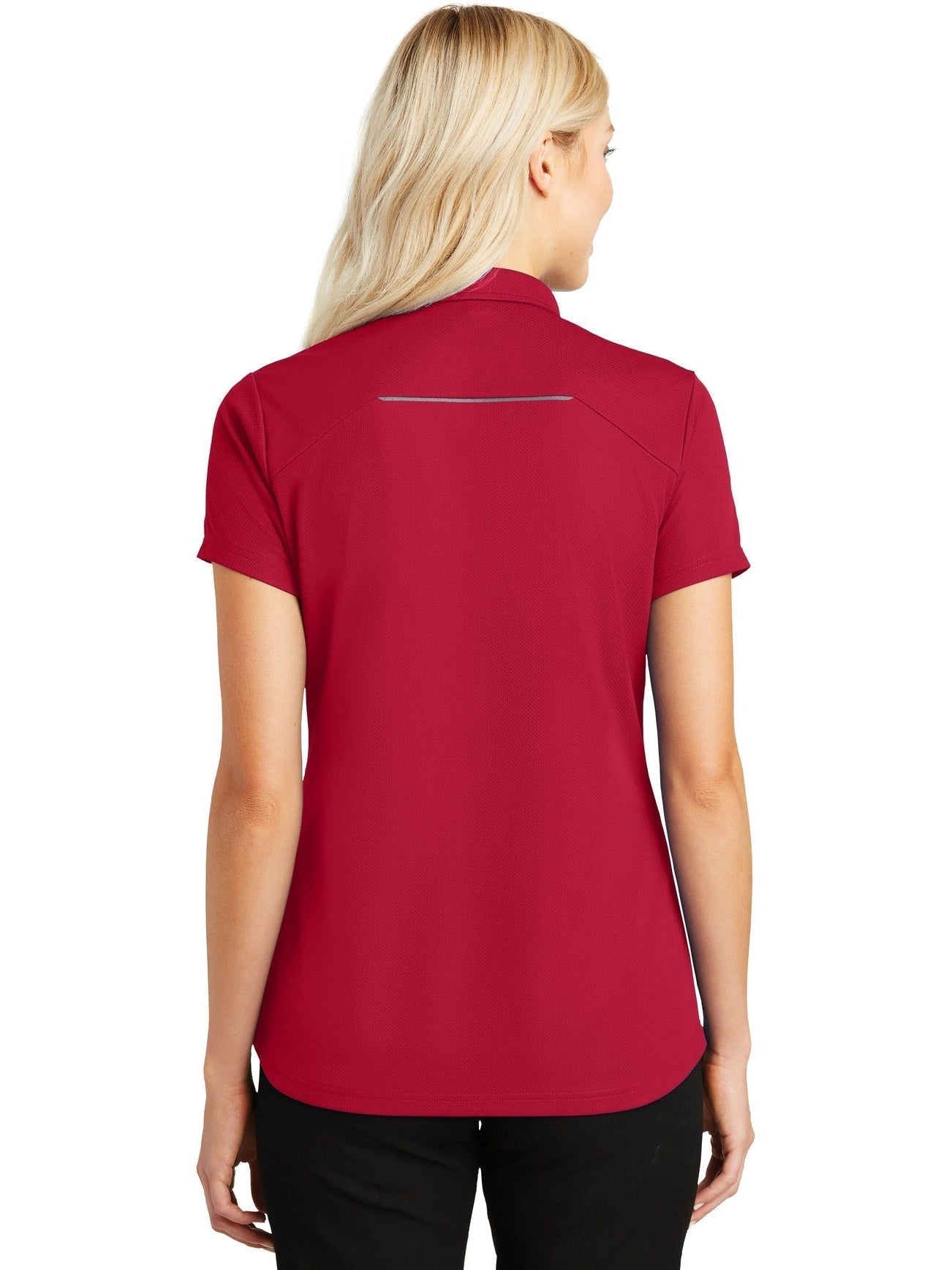 Port Authority Ladies Pinpoint Mesh Zip Polo