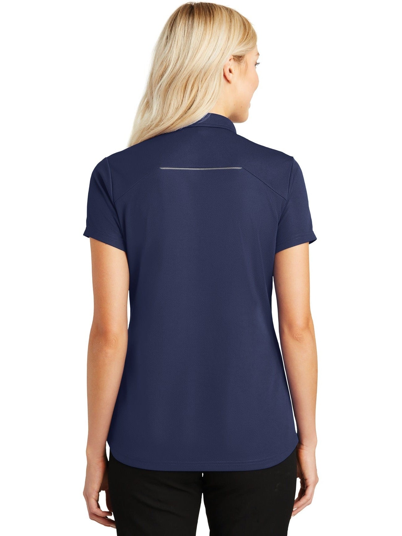 Port Authority Ladies Pinpoint Mesh Zip Polo