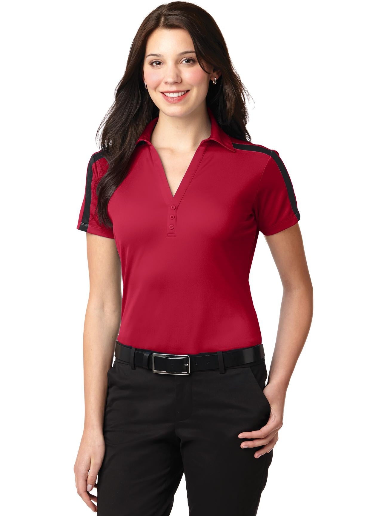 Port Authority Ladies Silk Touch Performance Colorblock Stripe