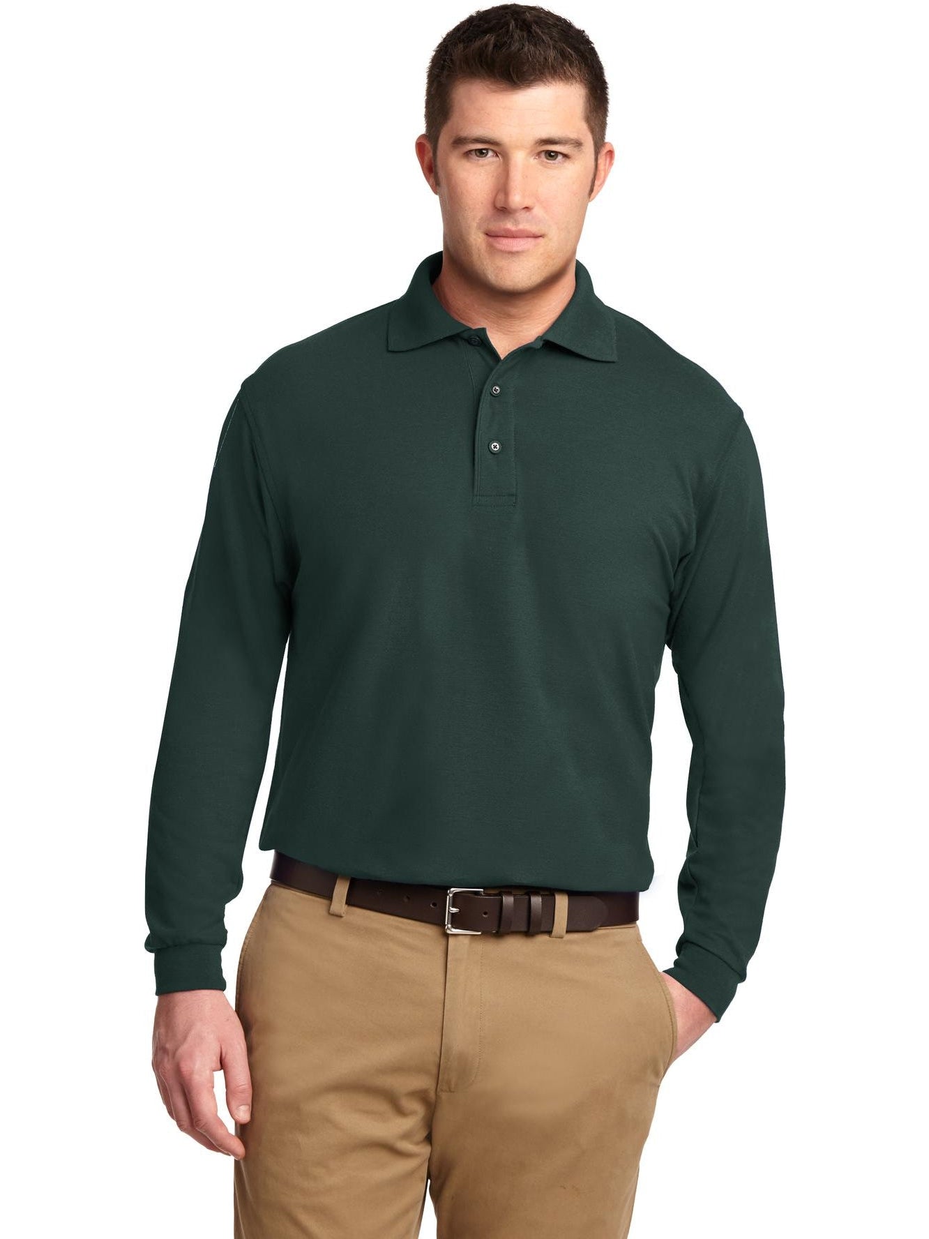 Port Authority Silk Touch Long Sleeve Polo