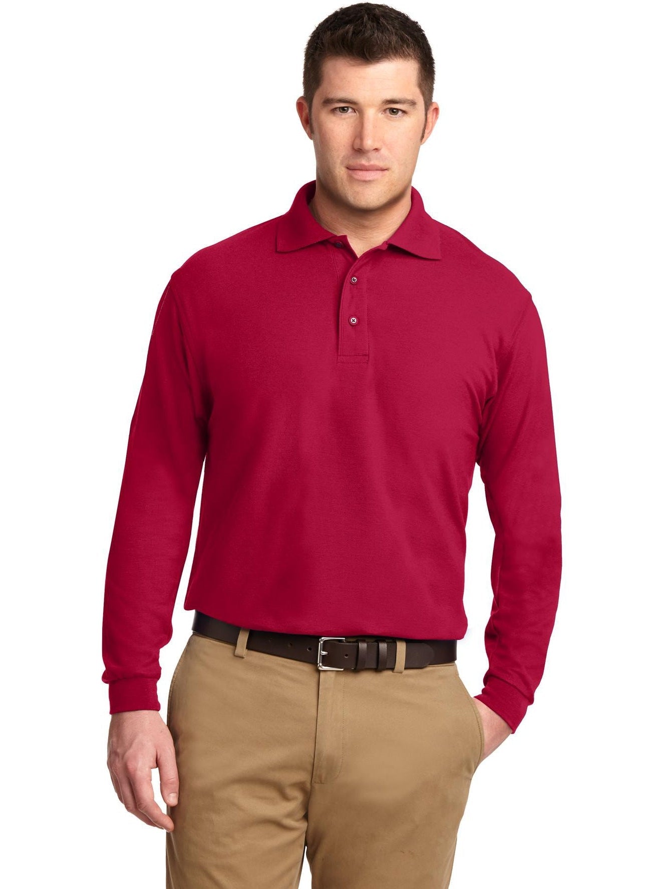 Port Authority Silk Touch Long Sleeve Polo