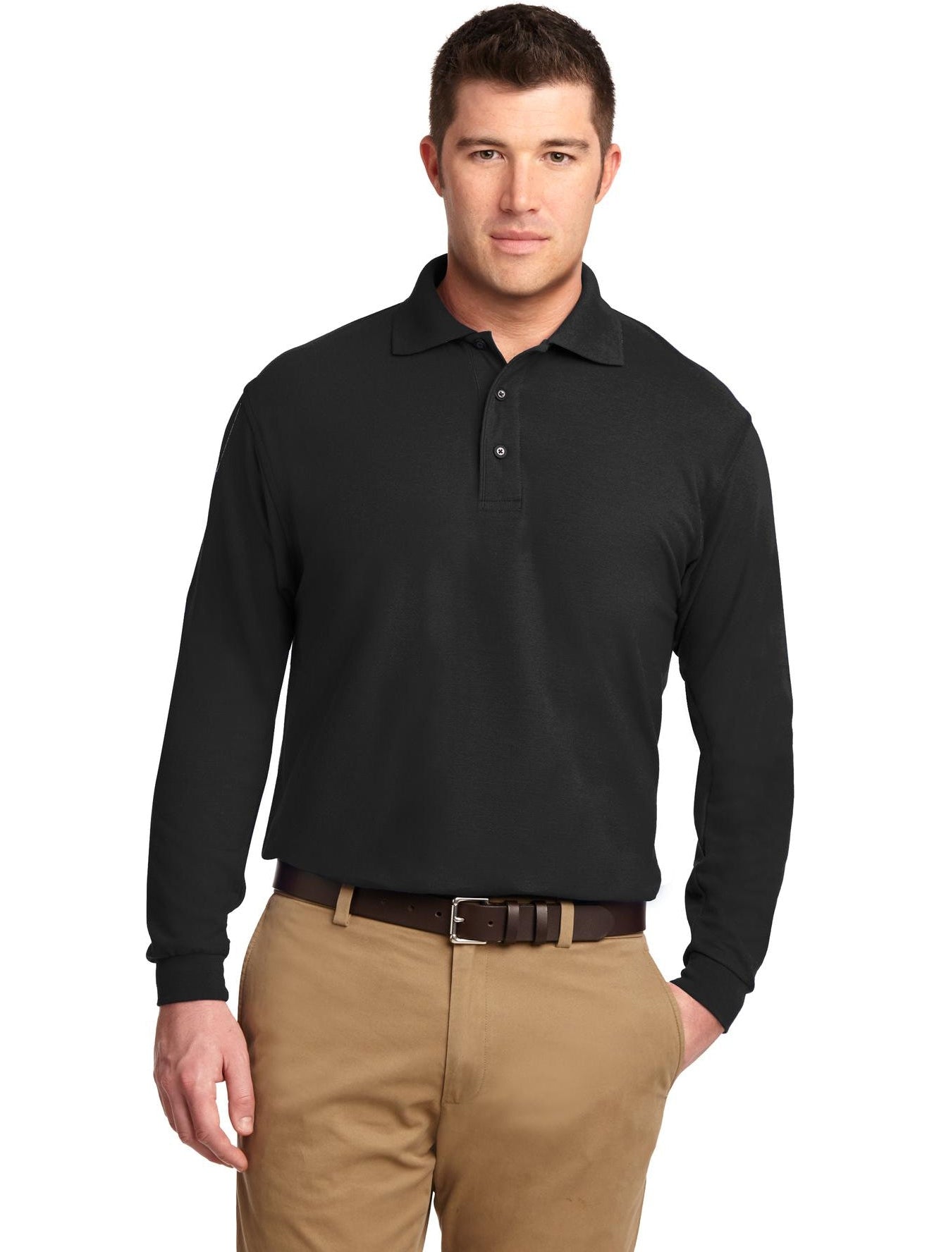 Port Authority Silk Touch Long Sleeve Polo