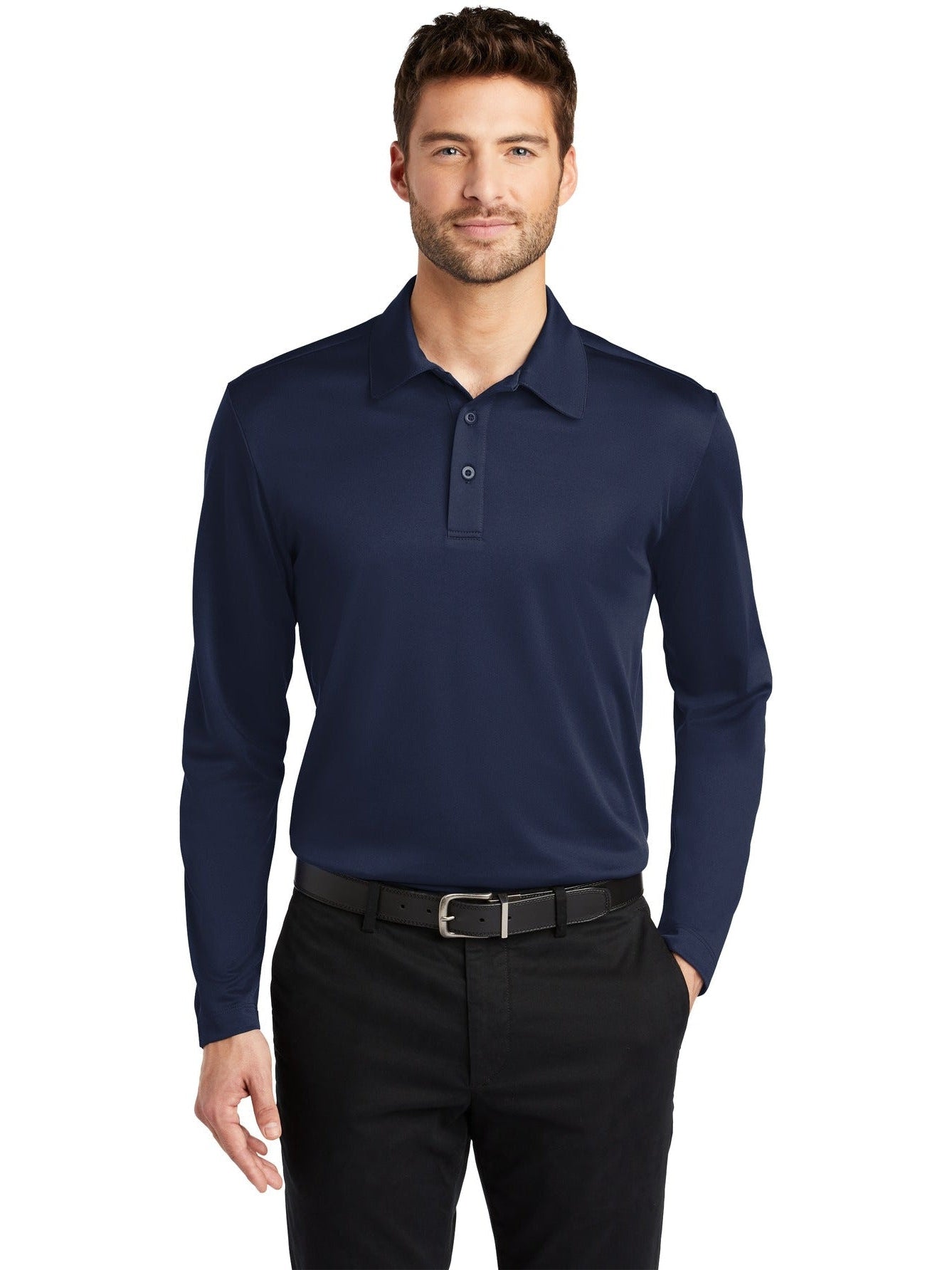 Port Authority Silk Touch Performance Long Sleeve Polo