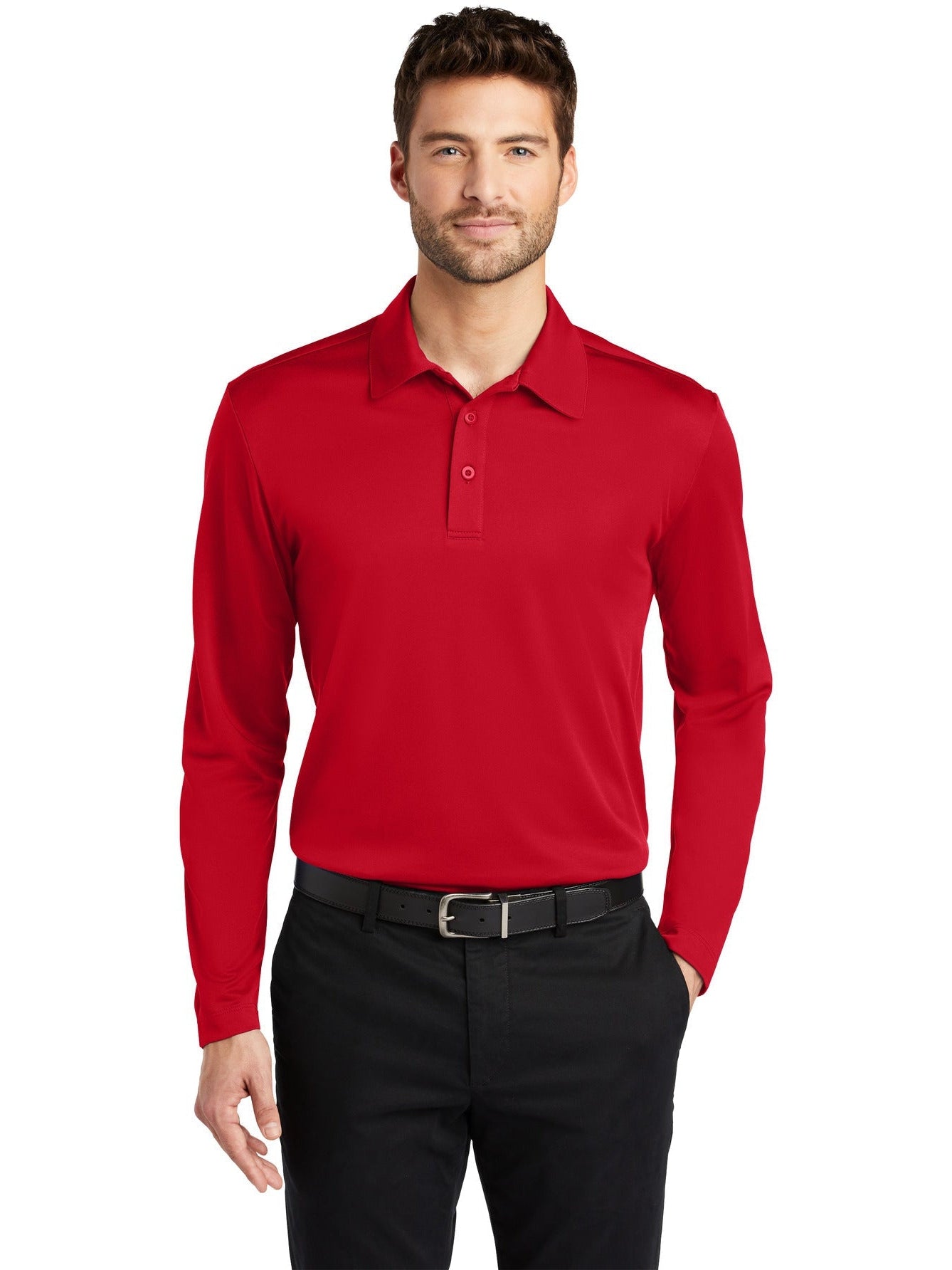 Port Authority Silk Touch Performance Long Sleeve Polo