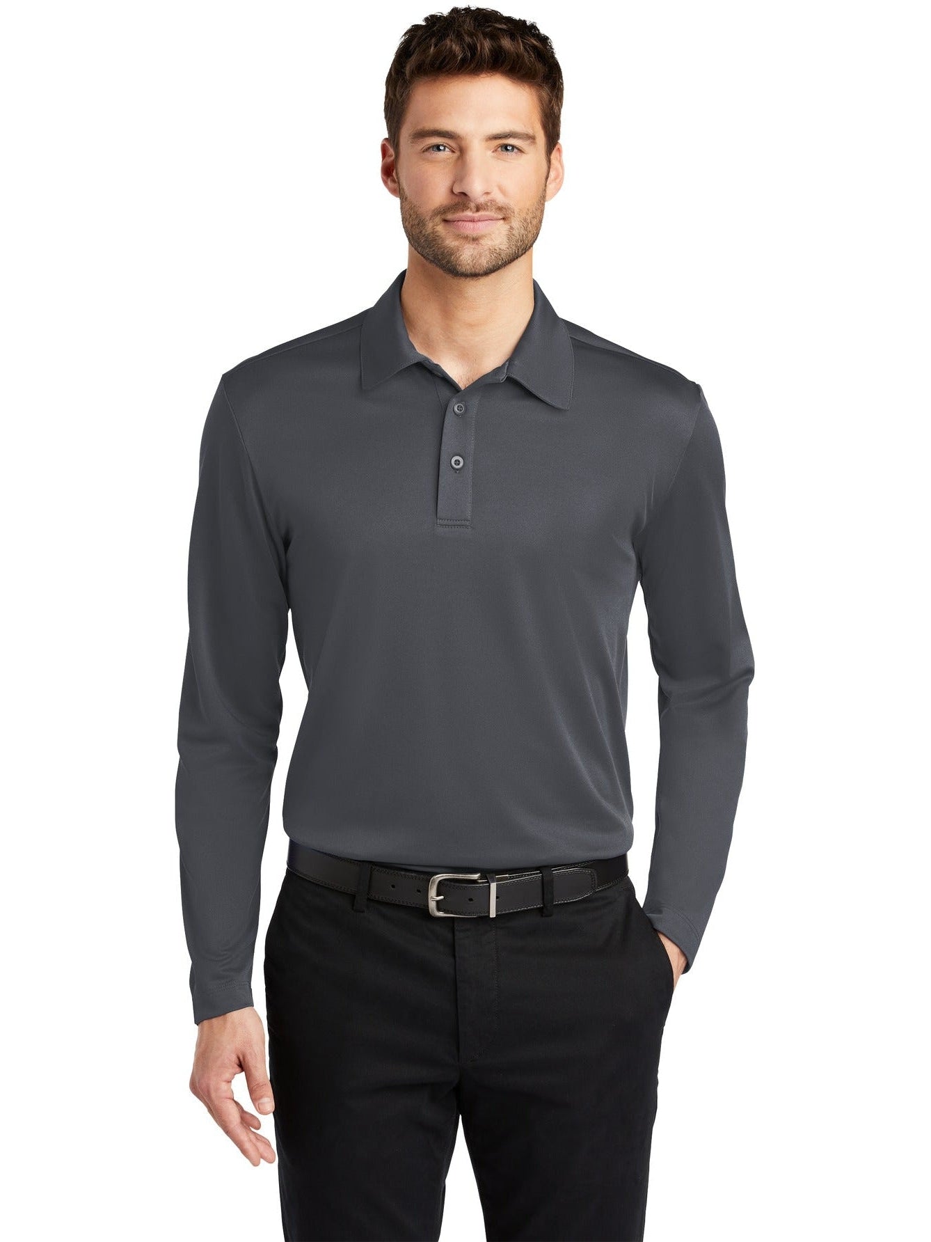 Port Authority Silk Touch Performance Long Sleeve Polo