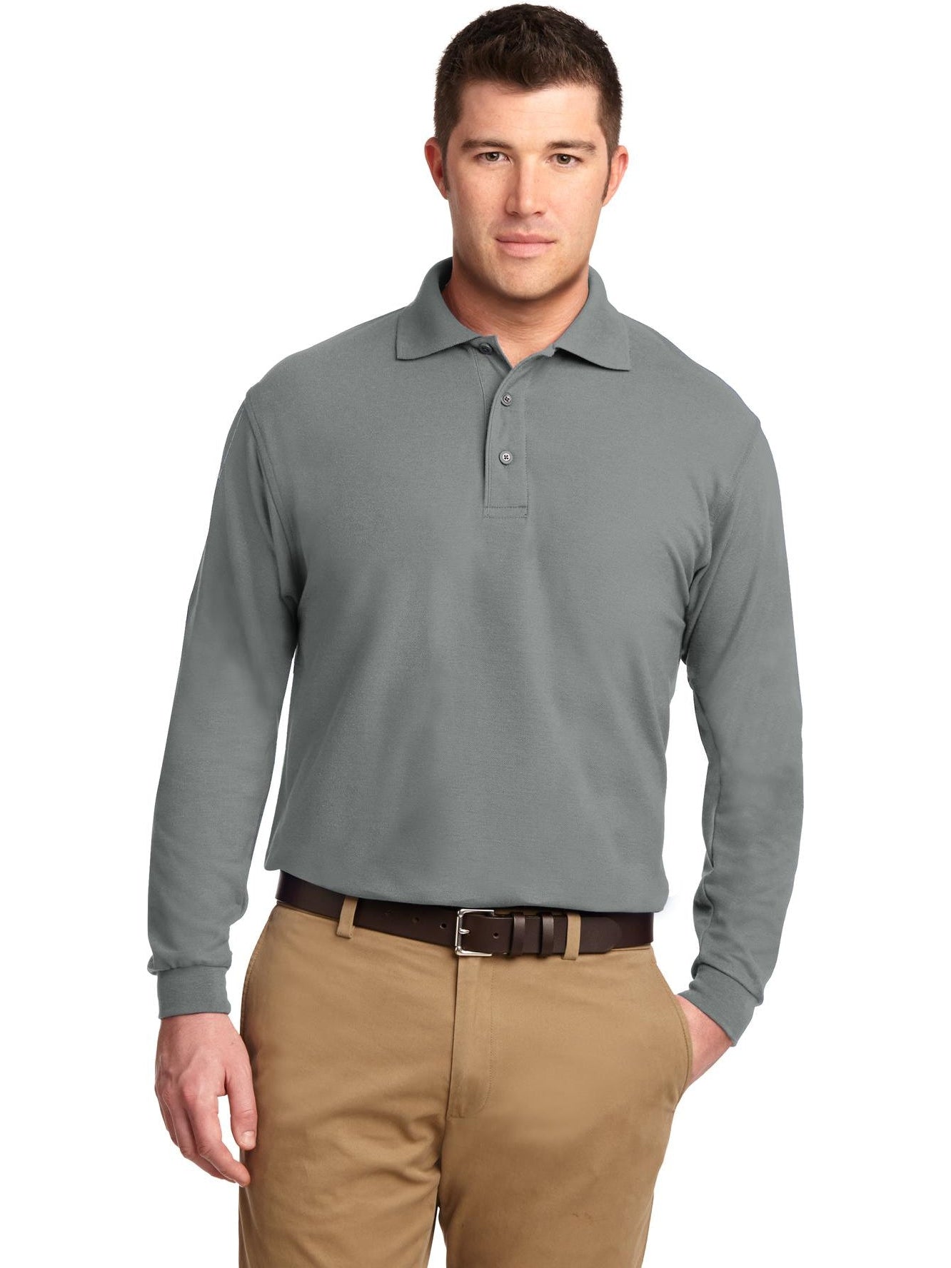 Port Authority Tall Silk Touch Long Sleeve Polo