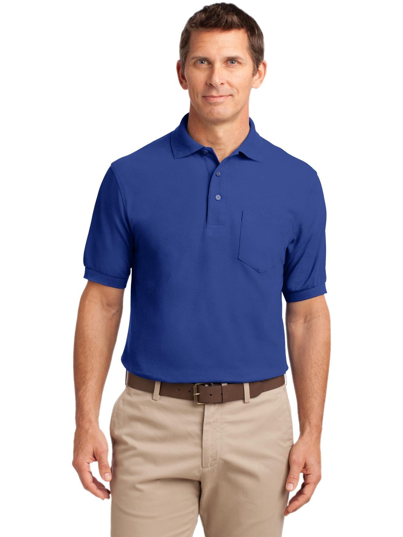 Port Authority Tall Silk Touch Polo with Pocket