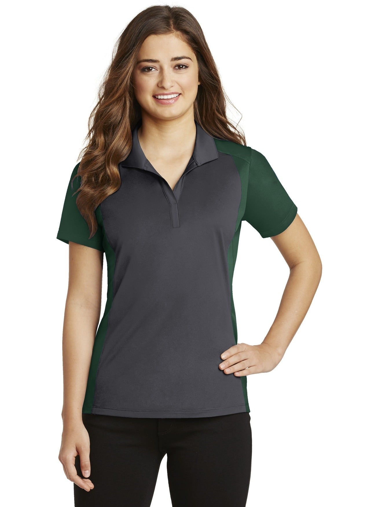 Sport-Tek Ladies Colorblock Micropique Sport-Wick Polo