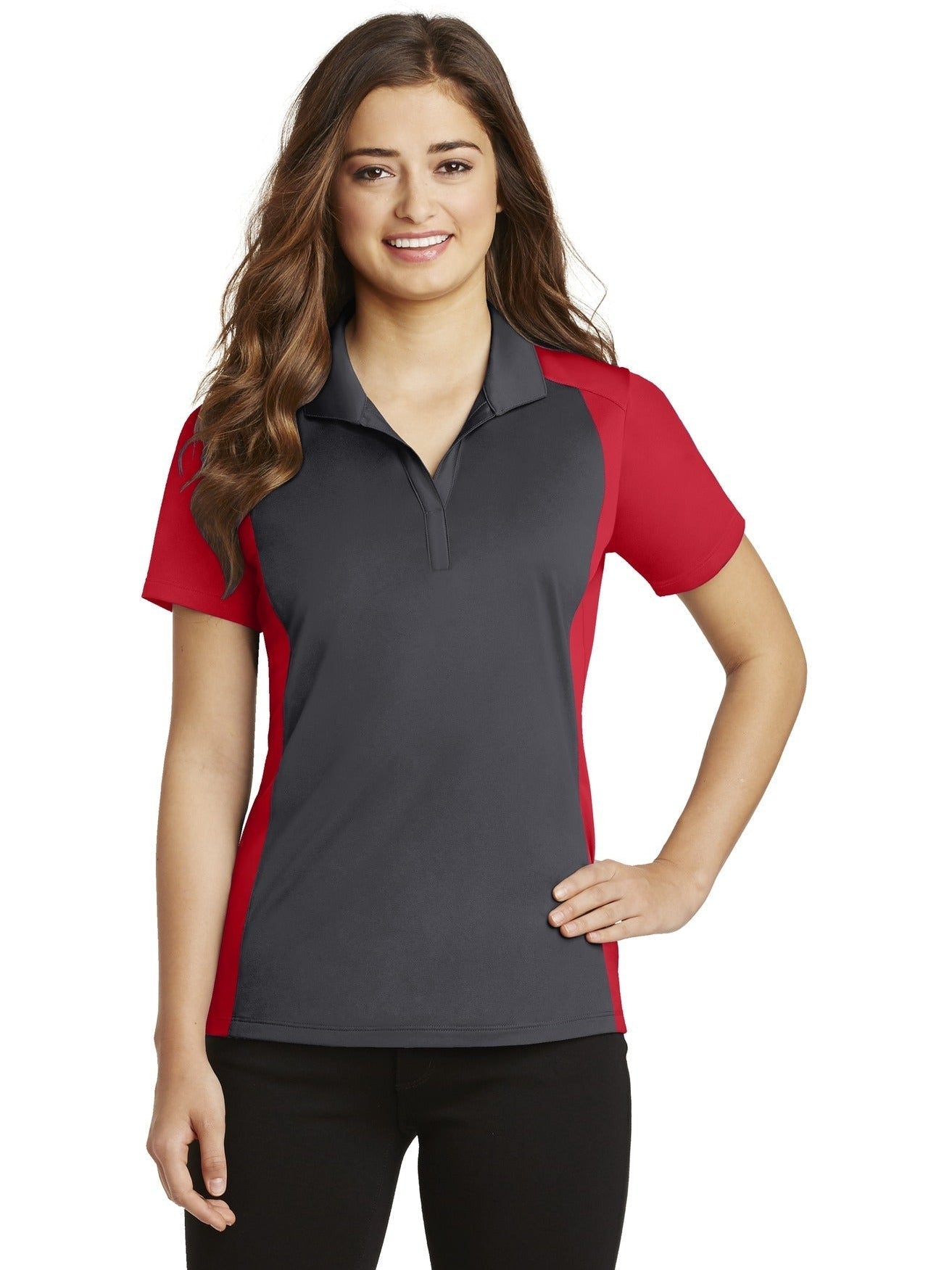 Sport-Tek Ladies Colorblock Micropique Sport-Wick Polo