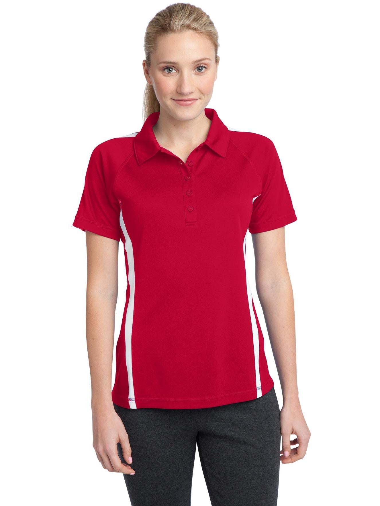 Sport-Tek Ladies Micro-Mesh Colorblock Polo