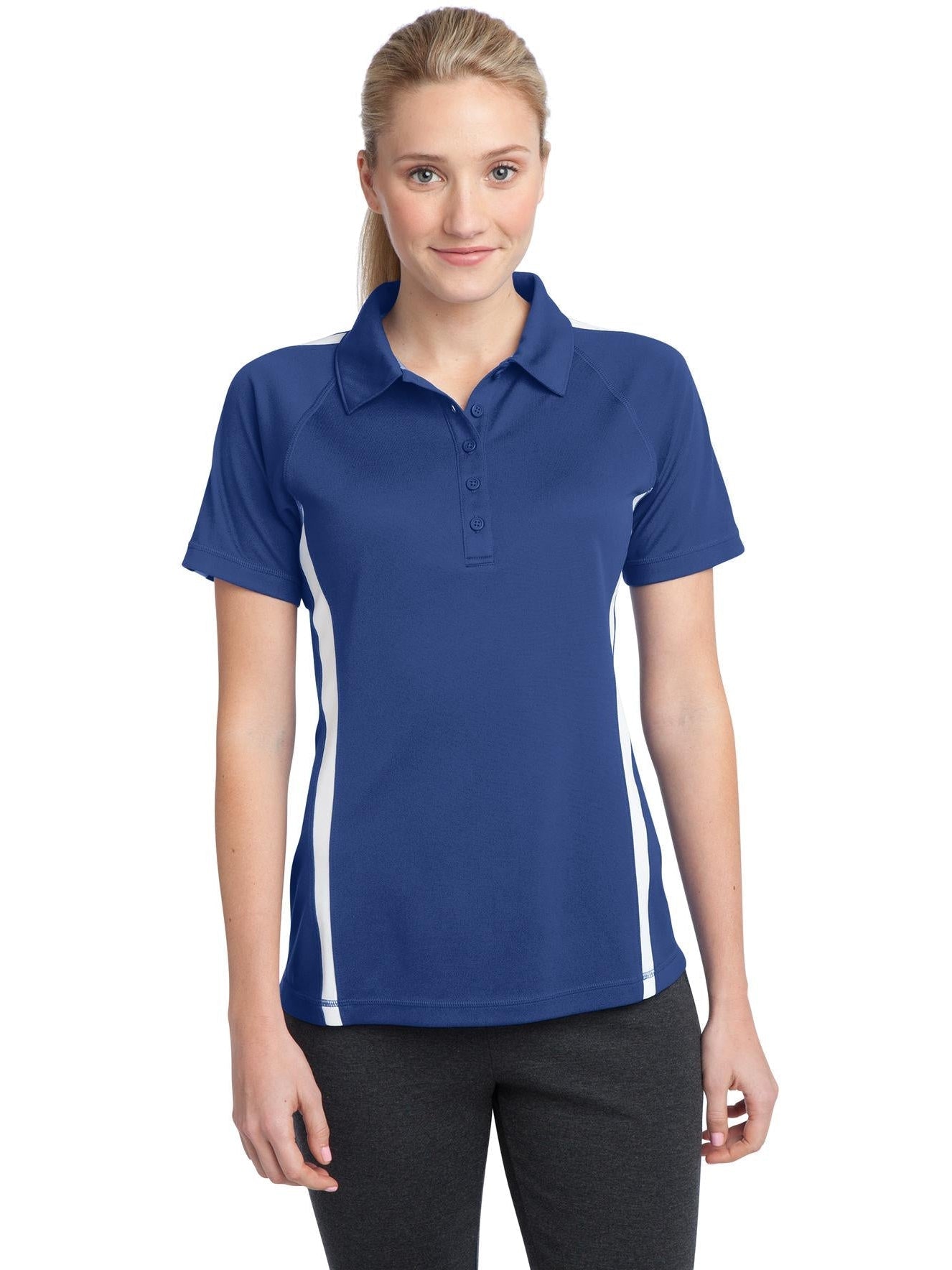 Sport-Tek Ladies Micro-Mesh Colorblock Polo