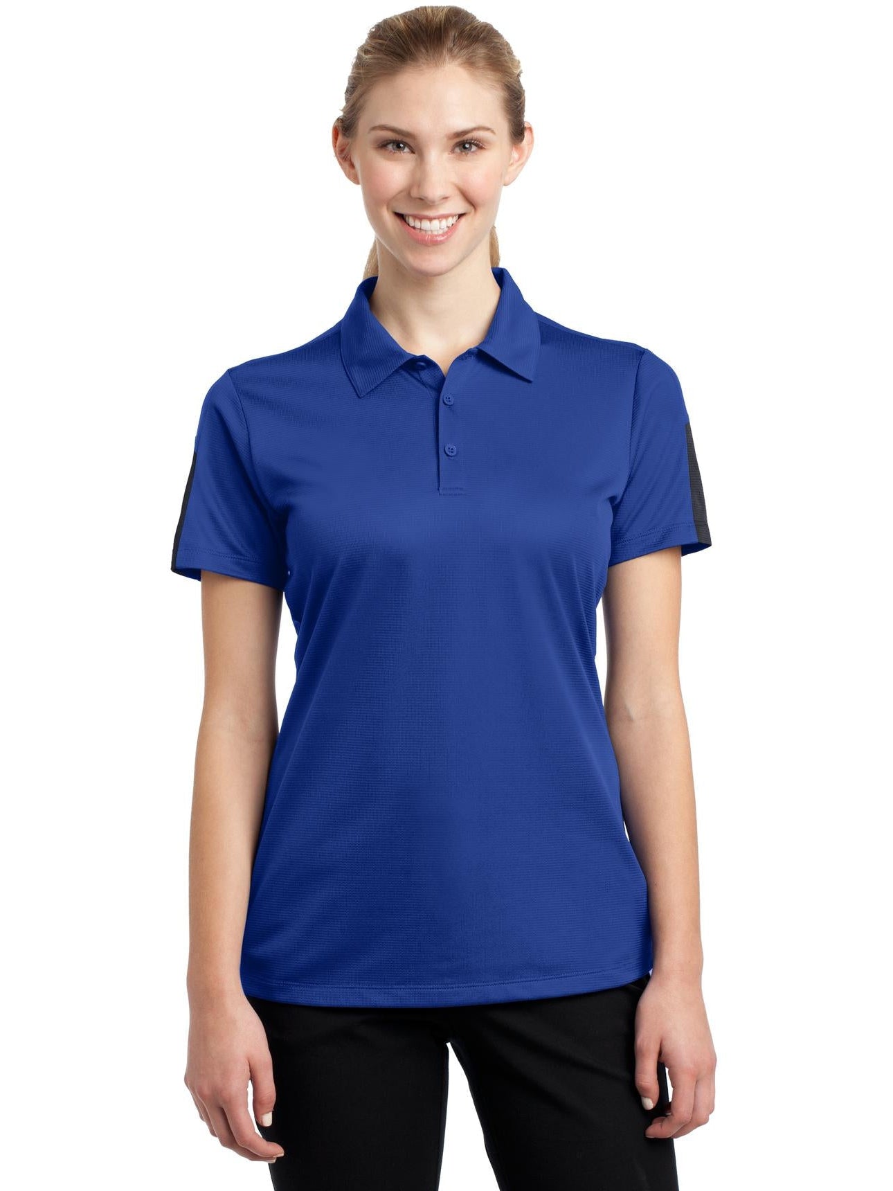 Sport-Tek Ladies PosiCharge Active Textured Colorblock Polo