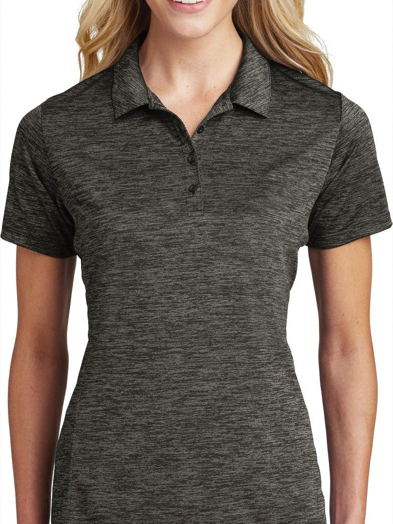 Sport-Tek Ladies PosiCharge Electric Heather Polo