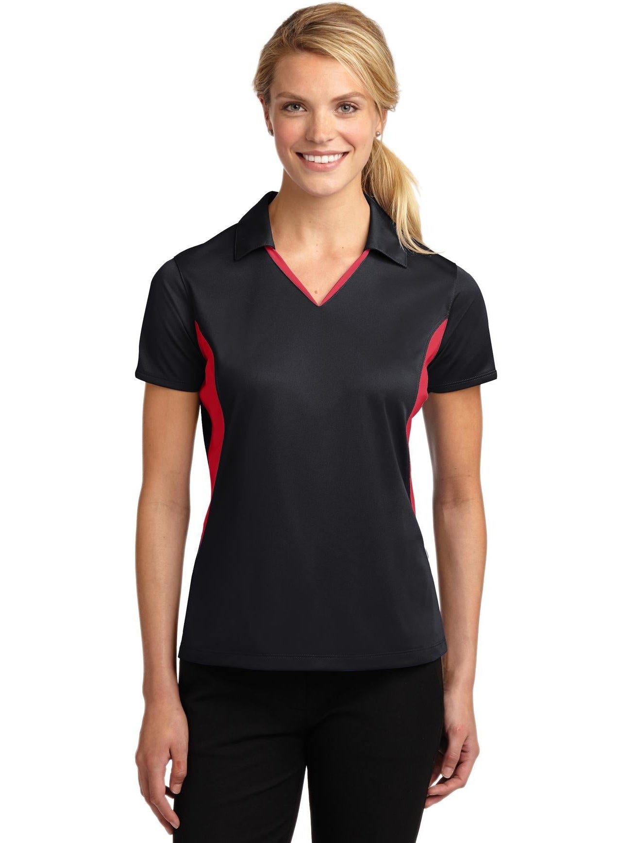 Sport-Tek Ladies Side Blocked Micropique Polo