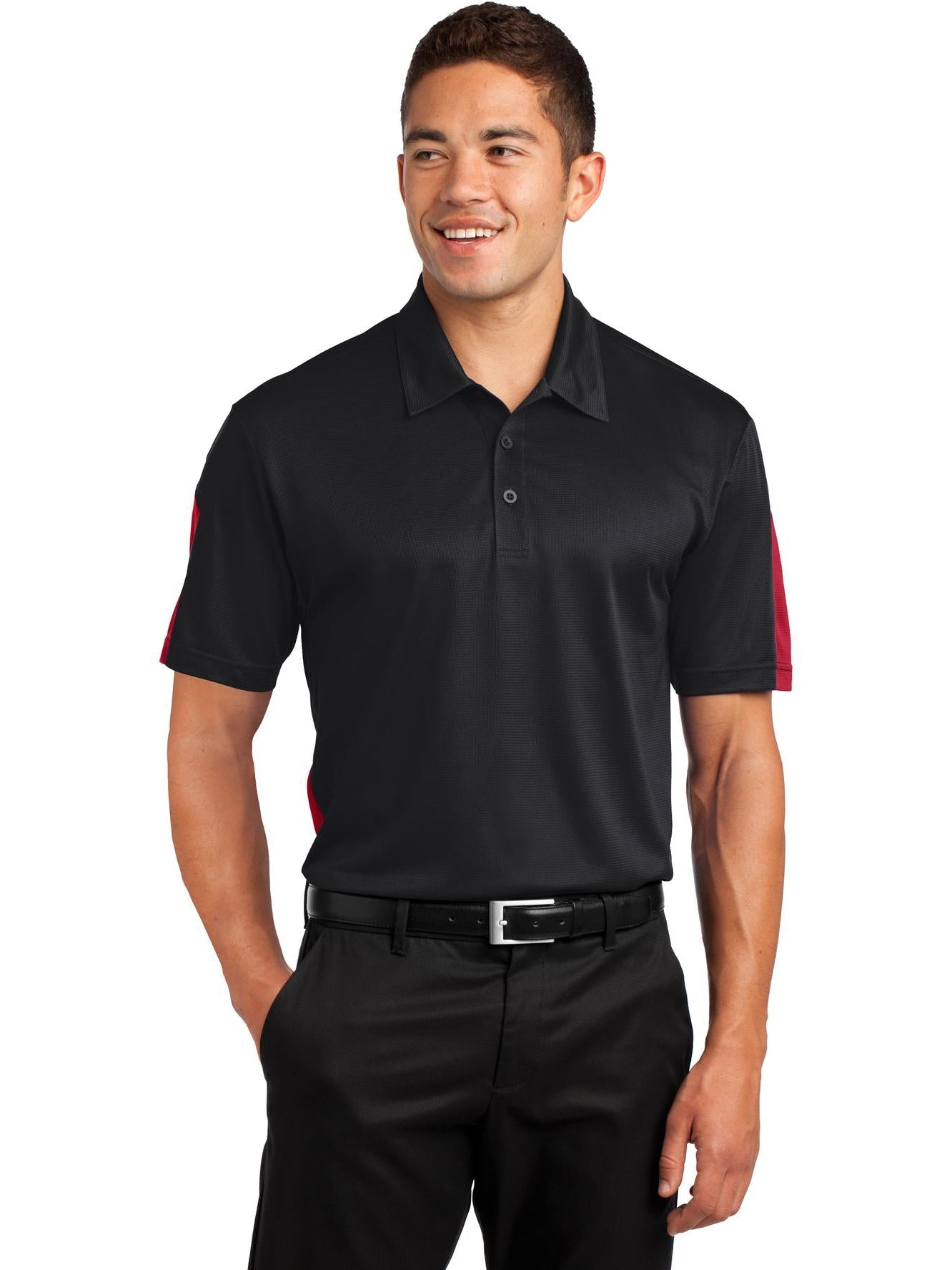 Sport-Tek PosiCharge Active Textured Colorblock Polo