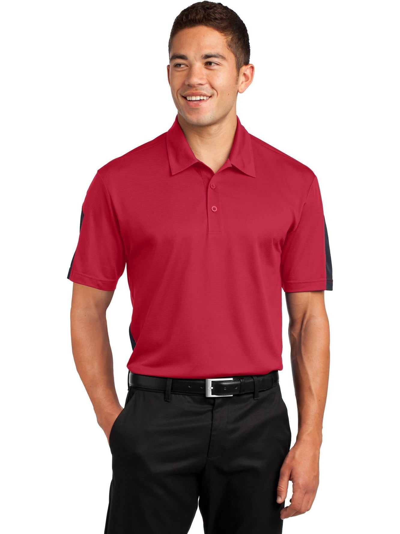 Sport-Tek PosiCharge Active Textured Colorblock Polo