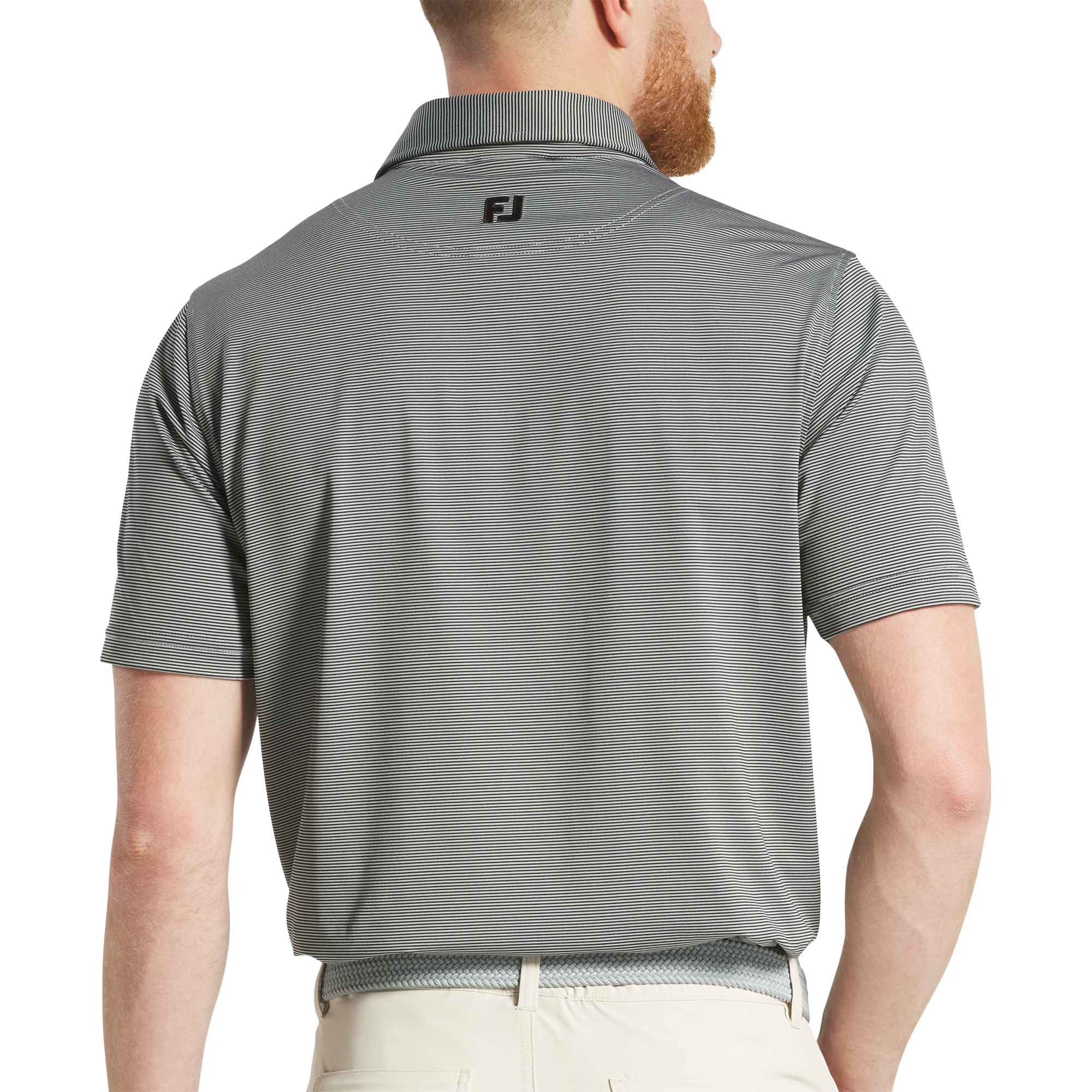 FootJoy MicroFeeder Stripe Performance Golf Polo