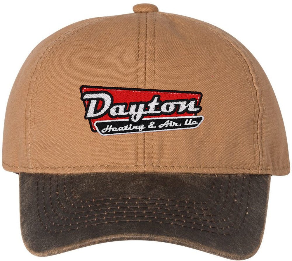 Outdoor Cap Weathered Canvas Crown Cap with Contrast - Color Visor - JL Franklins