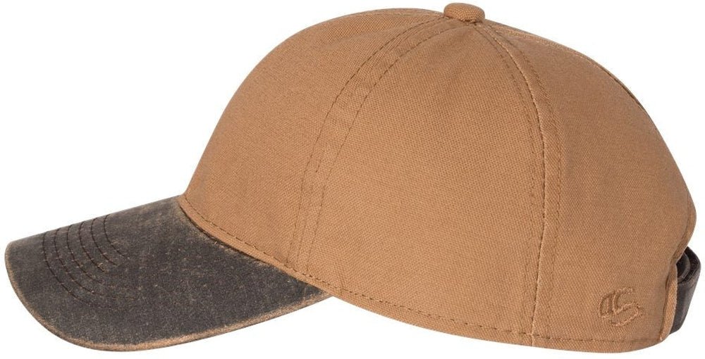 Outdoor Cap Weathered Canvas Crown Cap with Contrast - Color Visor - JL Franklins