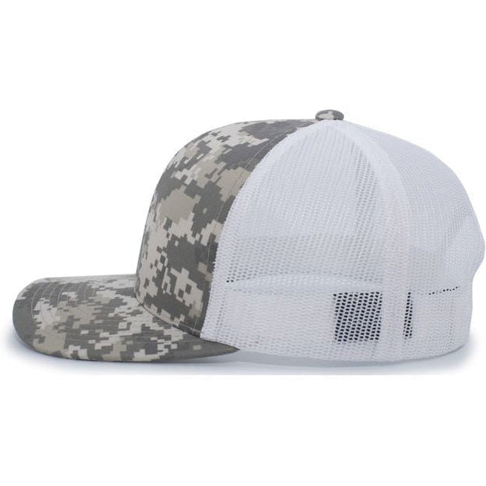 Pacific Headwear Camo Snapback Trucker Cap - JL Franklins