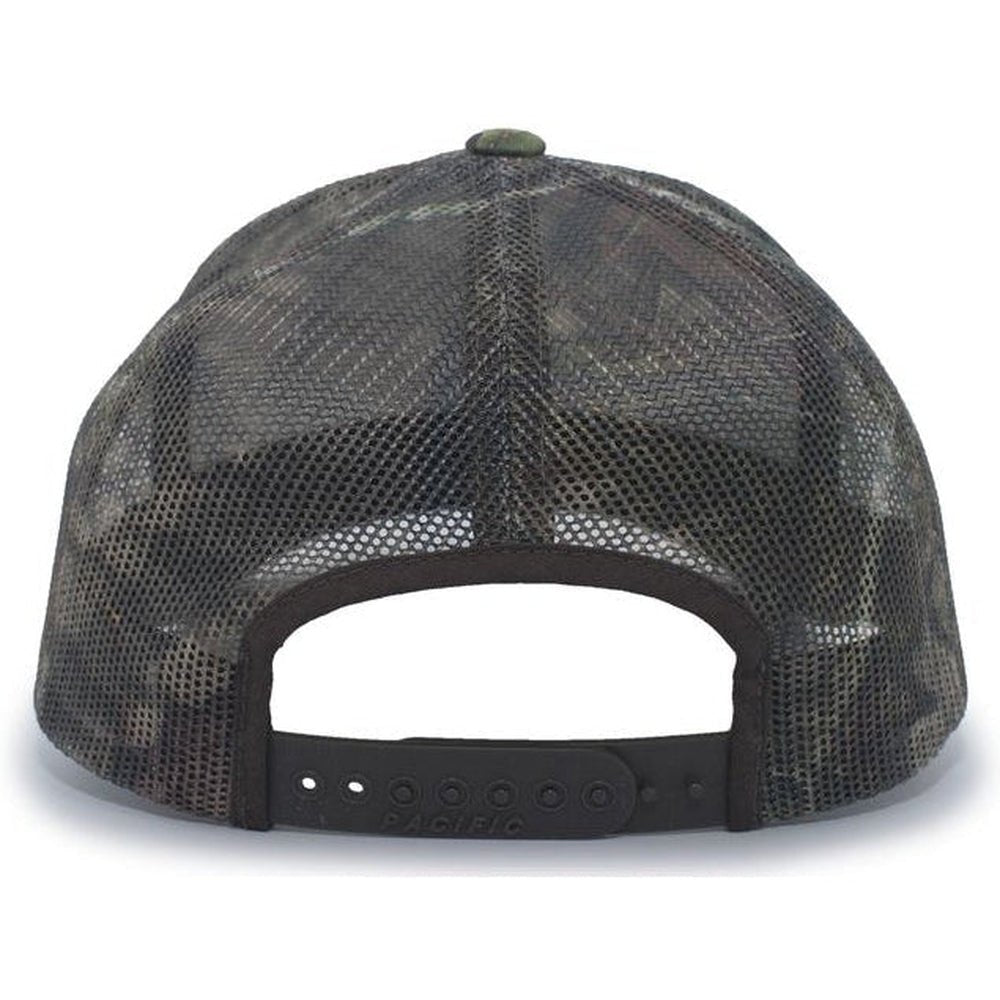 Pacific Headwear Camo Snapback Trucker Cap - JL Franklins